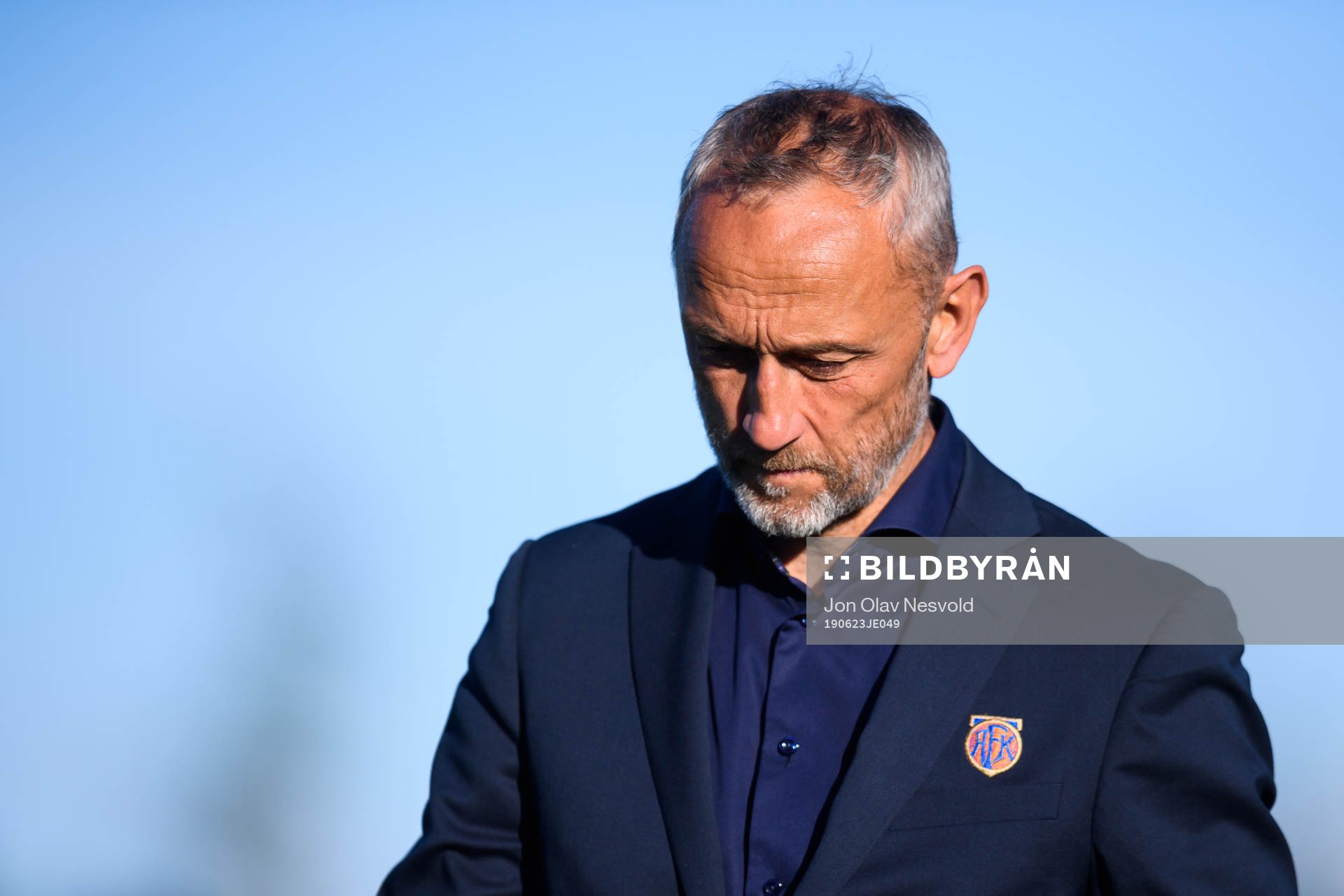 Lars Bohinen, head coach of Aalesund looks dejected