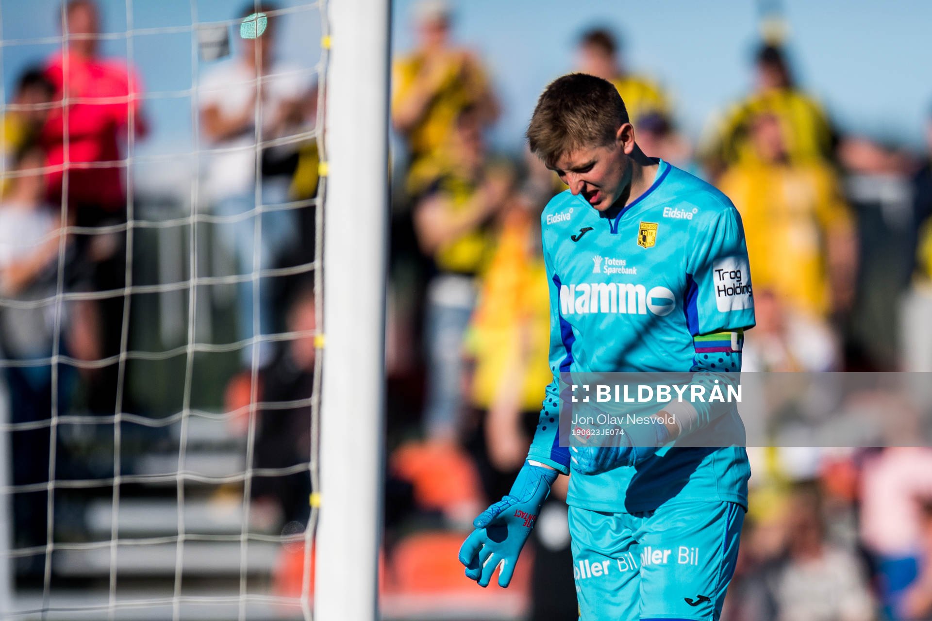 Goalkeeper Ole Kristian Gjefle Lauvli of Raufoss during the OBOS-ligaen match between Raufoss and Aalesund on June 23, 2019 in Raufoss.