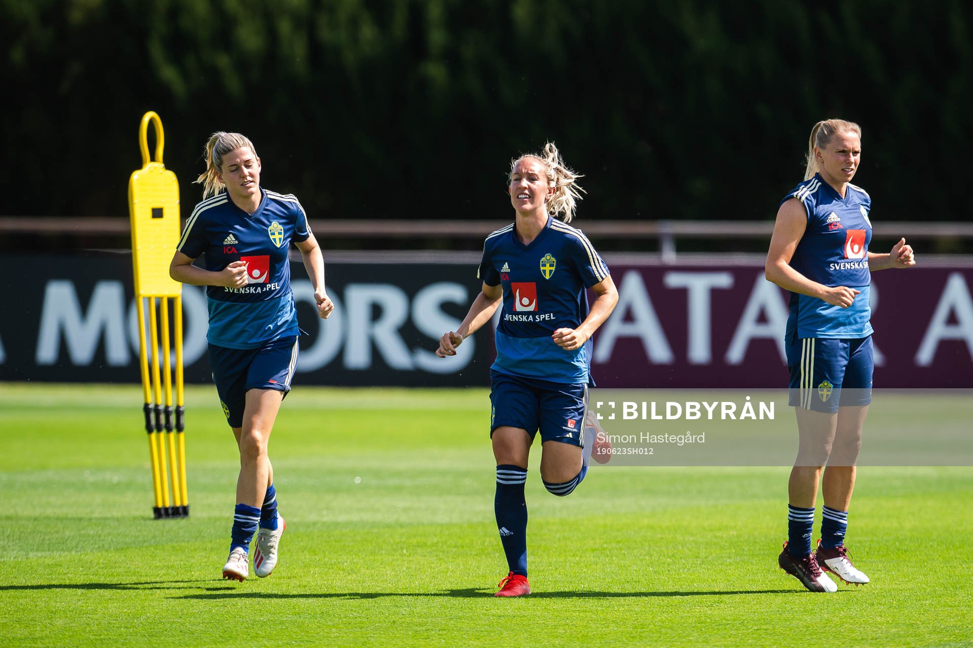 Olivia Schough , Julia Roddar and Jonna Andersson of Sweden