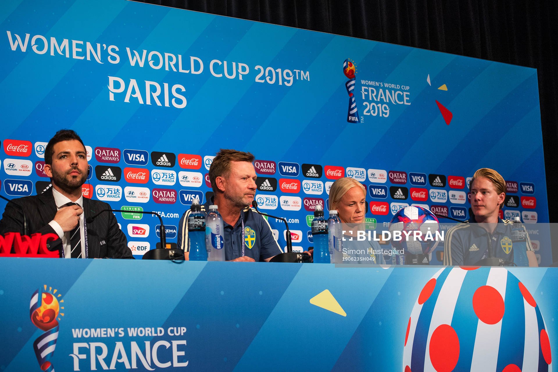 Peter Gerhardsson, Head coach and Caroline Seger of Sweden