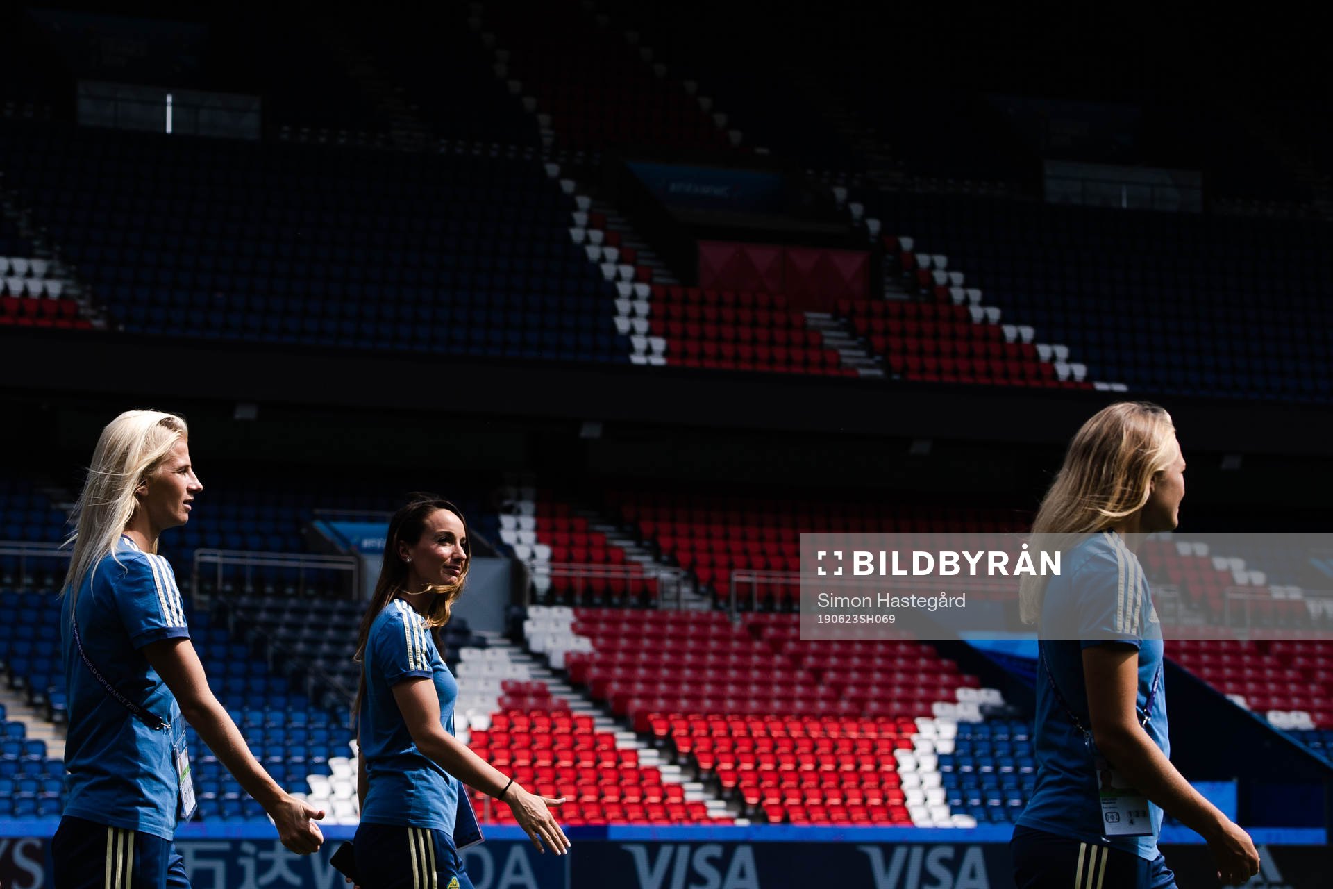 Hanna Glasm Kosovare Asllani and Magdalena Eriksson of