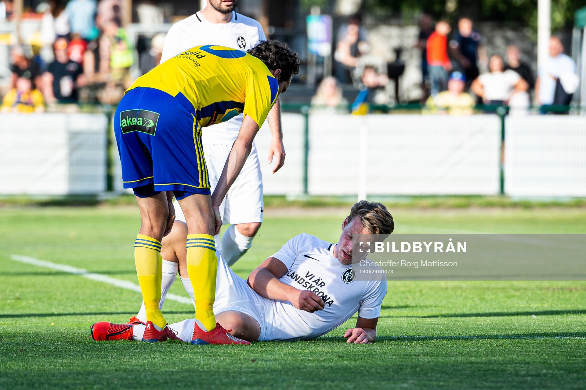 Landskronas Robin Hofsö har ont