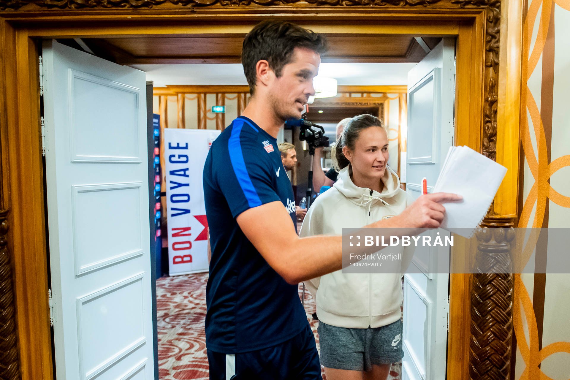 Terje Skeie, head of media of Norway, and Caroline Graham