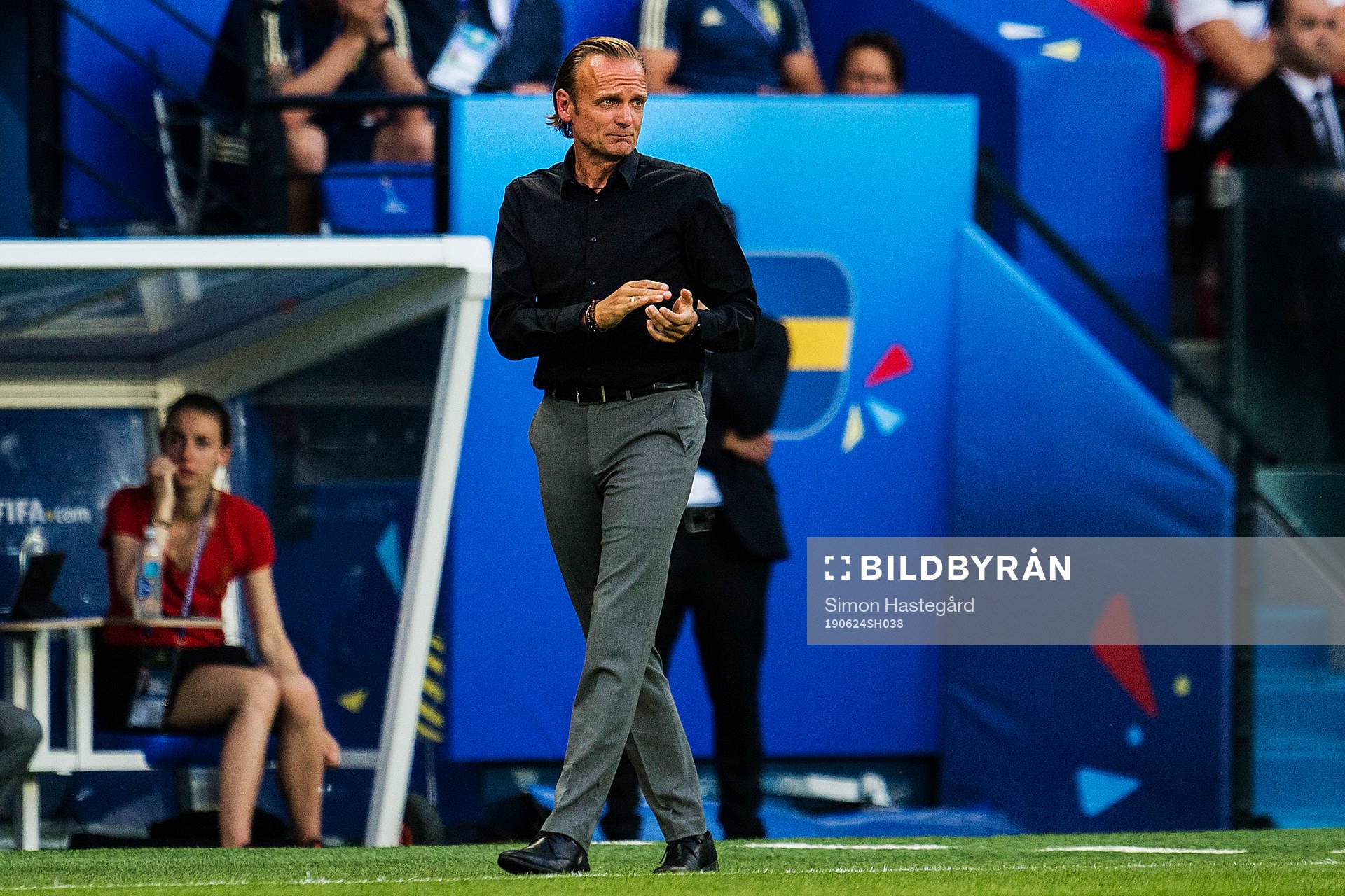 Kenneth Heiner-Møller, head coach of Canada during the FIFA Women´s World Cup round of sixteen match between Sweden and Canada on June 24, 2019 in Paris.