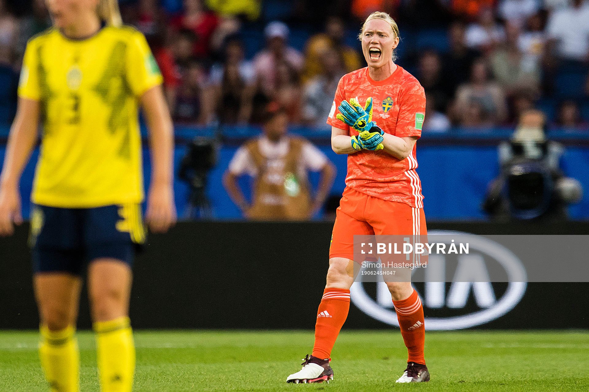 Goalkeeper Hedvig Lindahl of Sweden