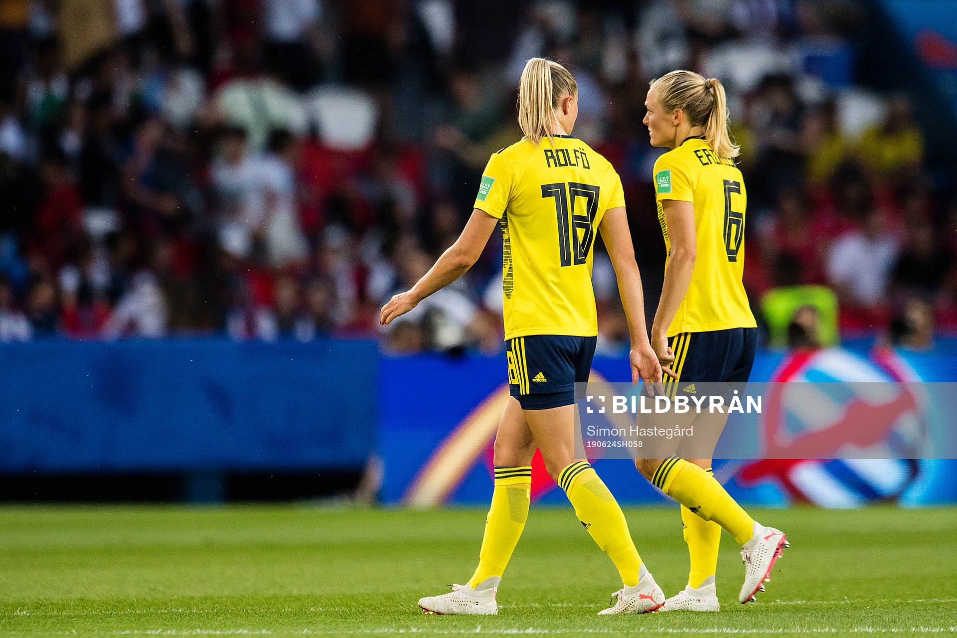 Fridolina Rolfö and Magdalena Eriksson of Sweden