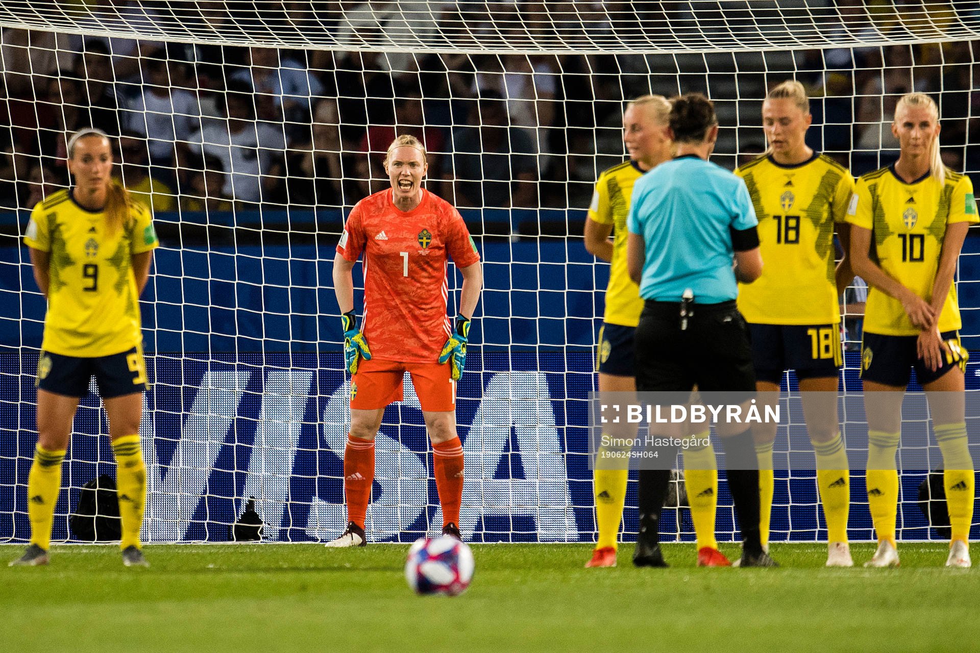 Goalkeeper Hedvig Lindahl of Sweden