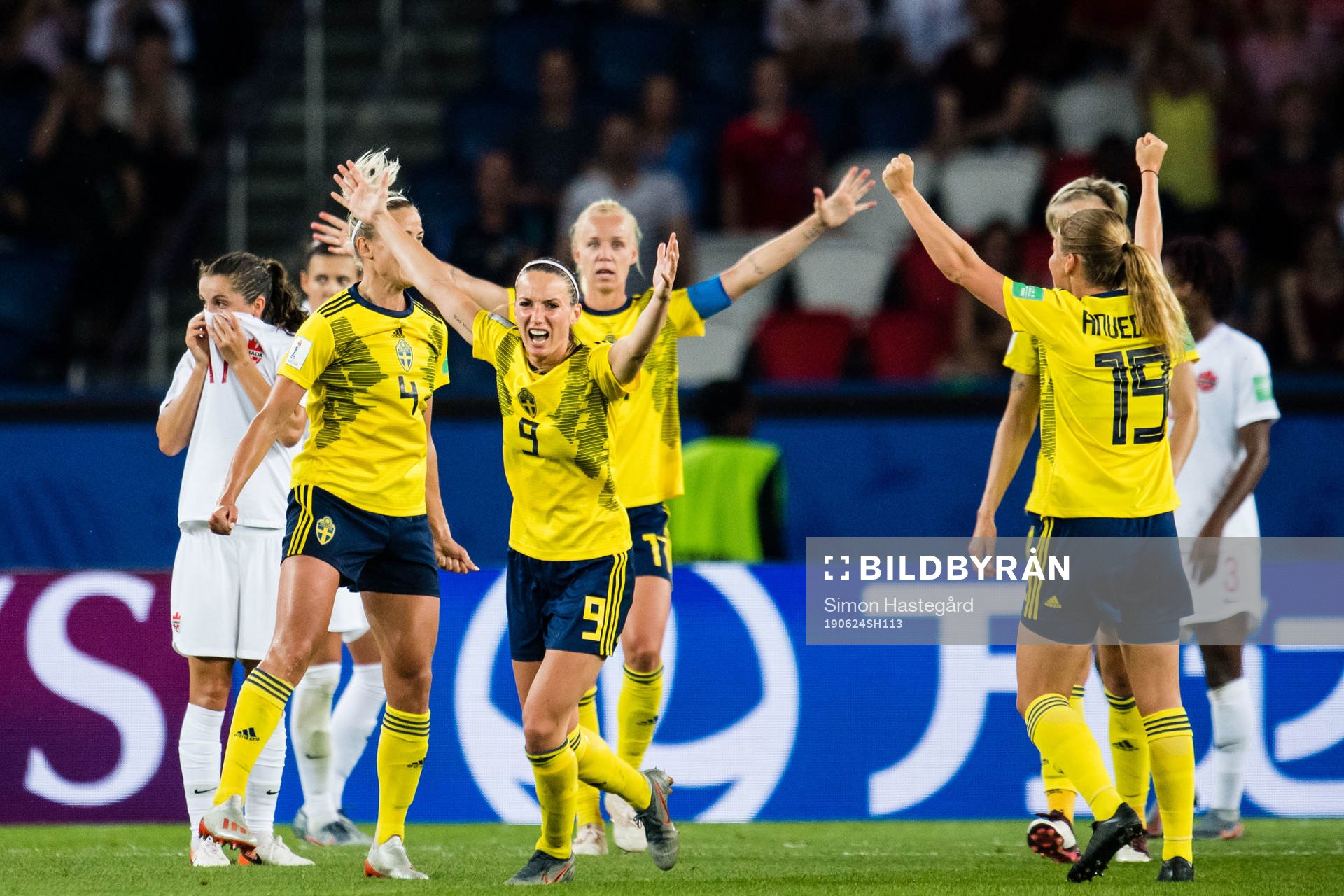 Linda Sembrant, Hanna Glas and Caroline Seger  of Sweden