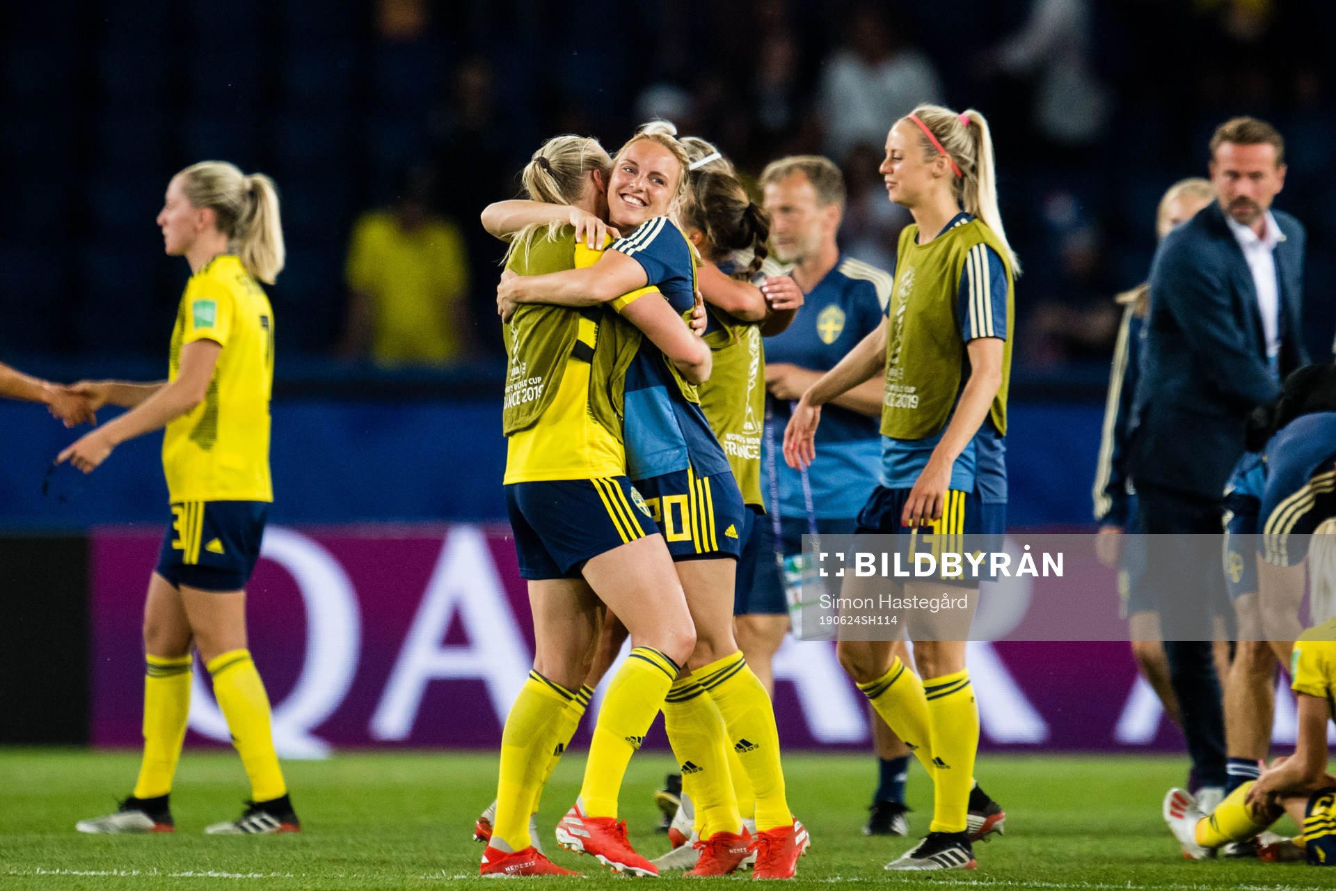 Mimmi Larsson  of Sweden celebrates winning