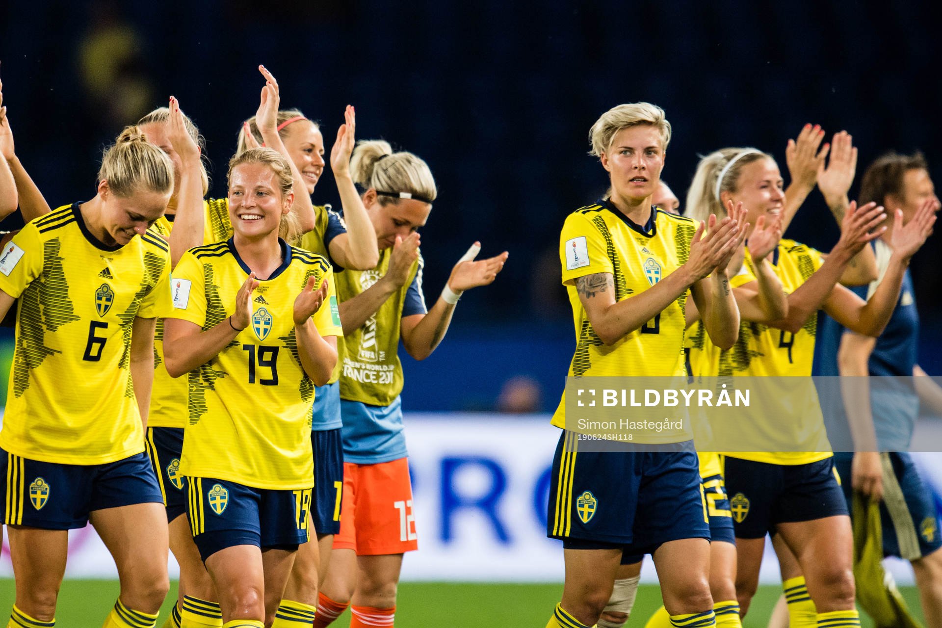 Magdalena Eriksson, Anna Anvegård, Lina Hurtig and Hanna