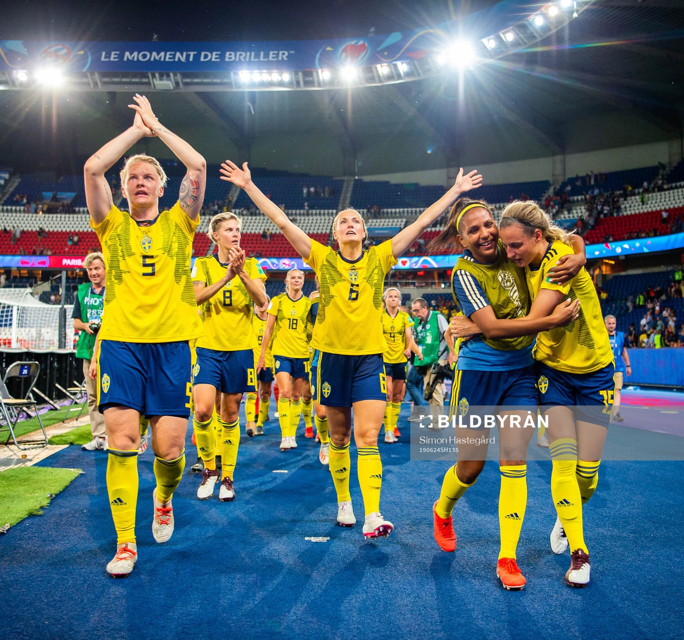 Nilla Fischer , Magdalena Eriksson, Madelen Janogy and