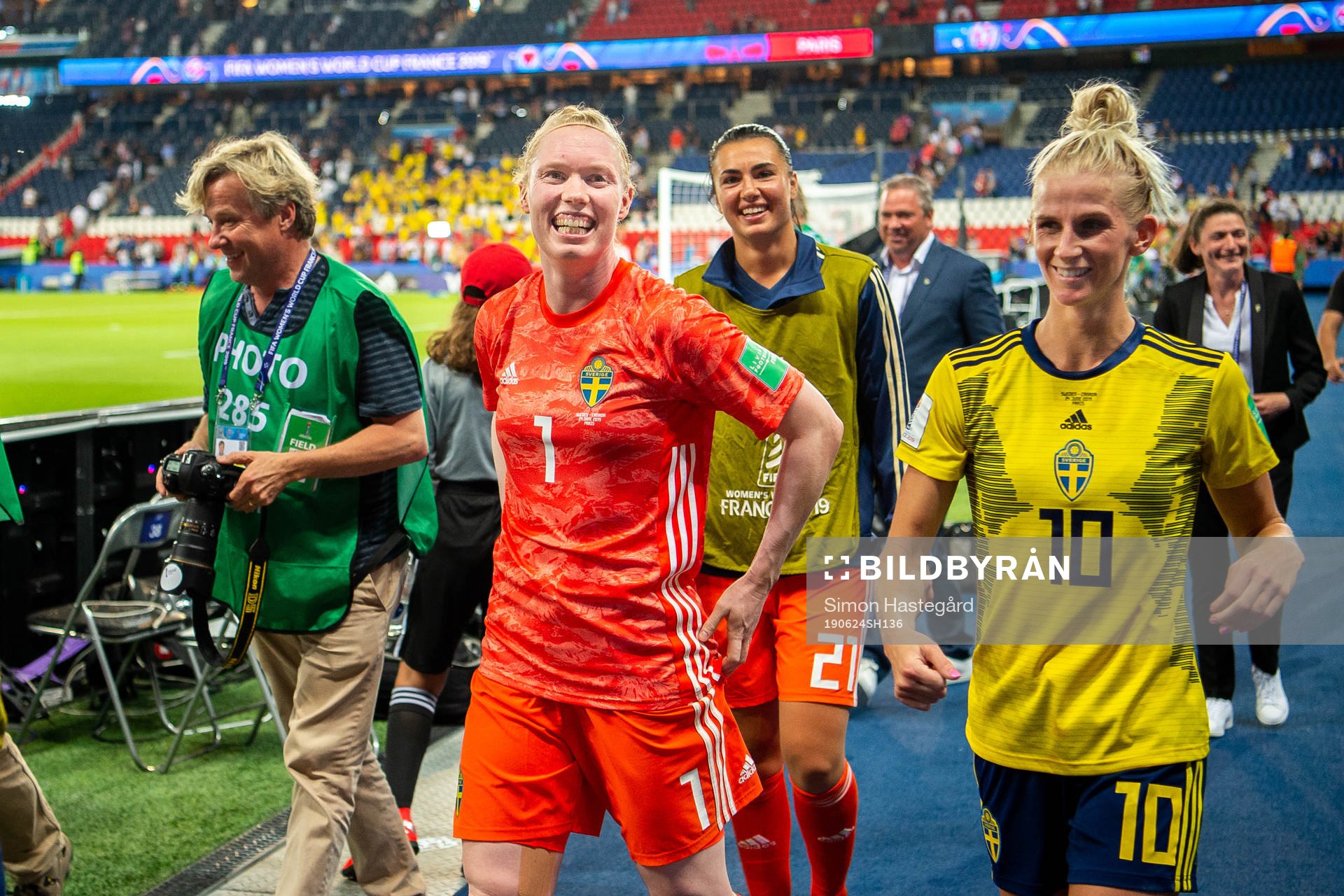 Goalkeeper Hedvig Lindahl, goalkeeper Zecira Musovic and