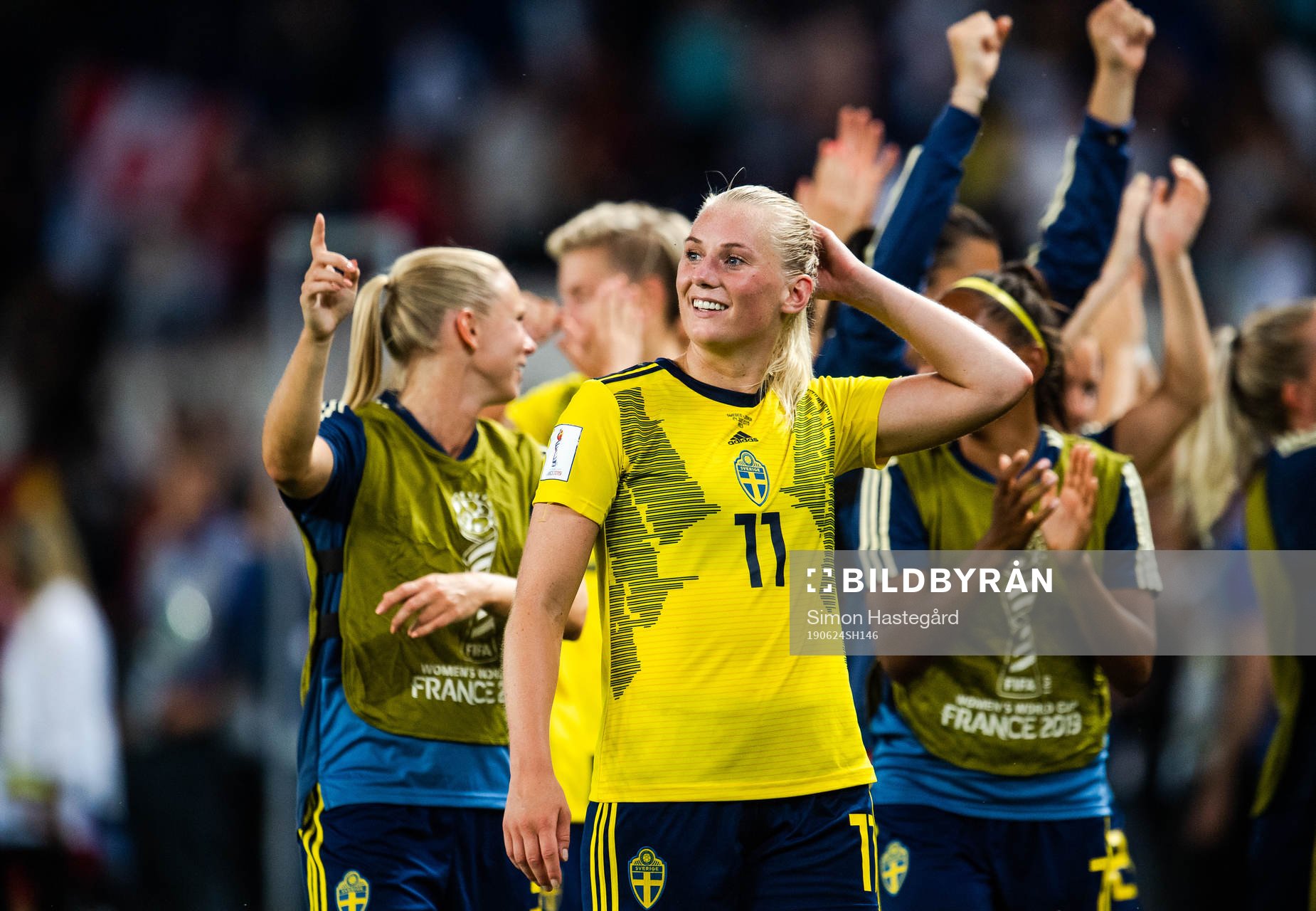 Stina Blackstenius of Sweden celebrates