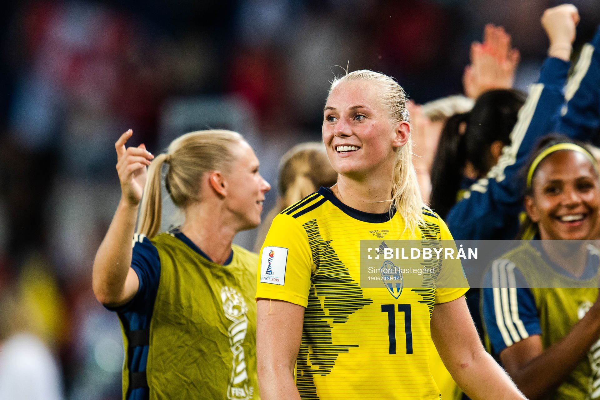Stina Blackstenius of Sweden celebrates