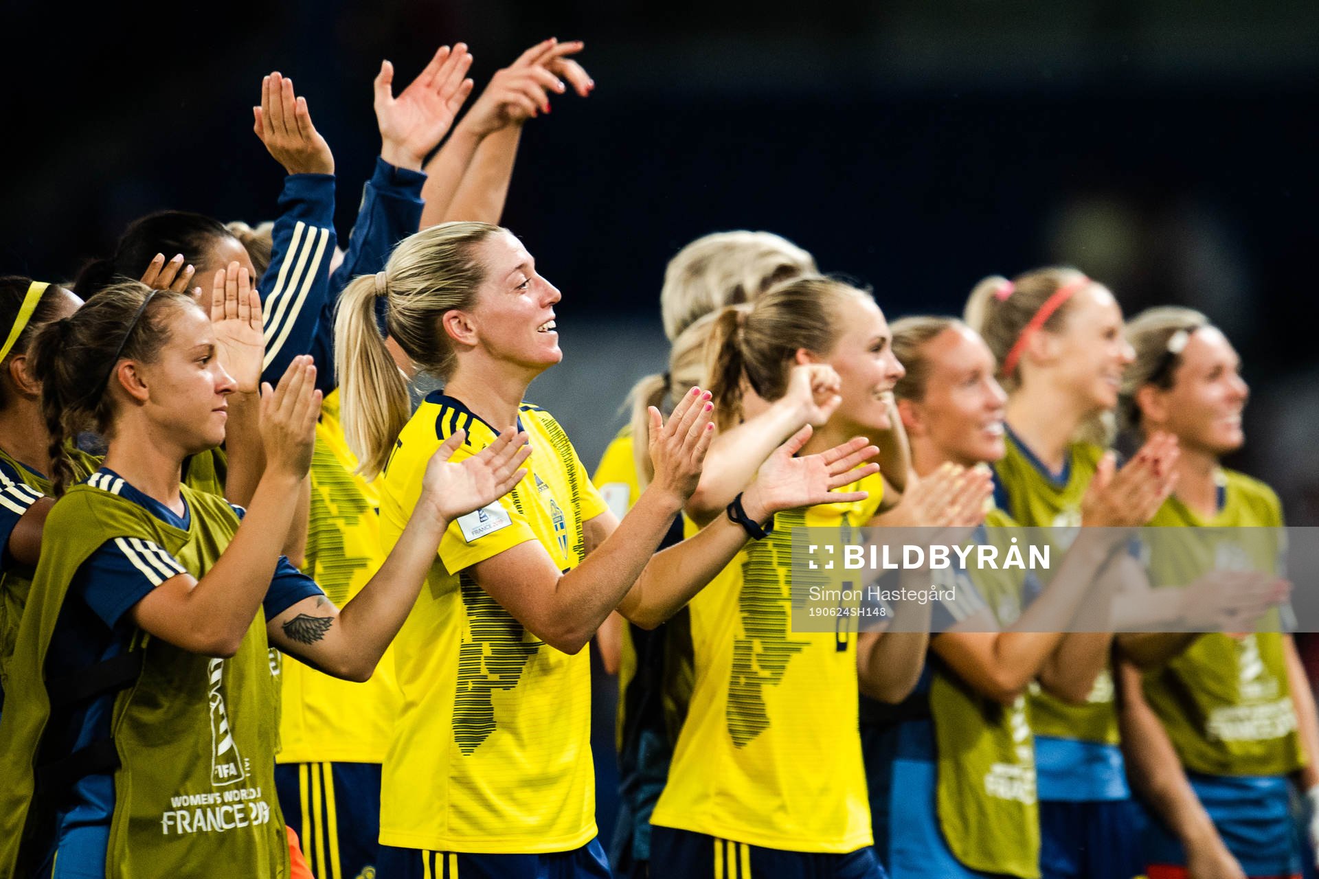 Linda Sembrant of Sweden celebrates