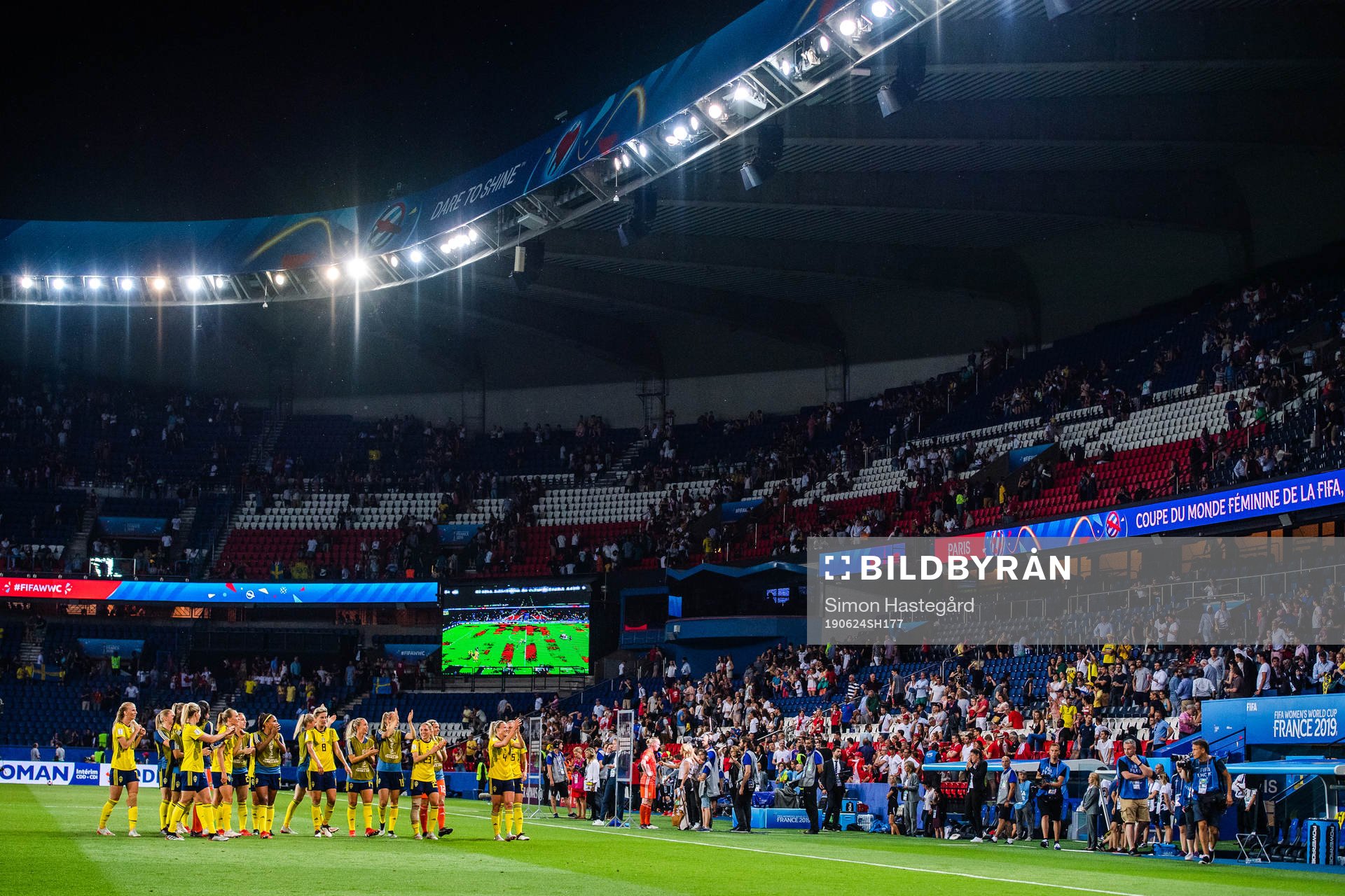 Players of Sweden celebrate