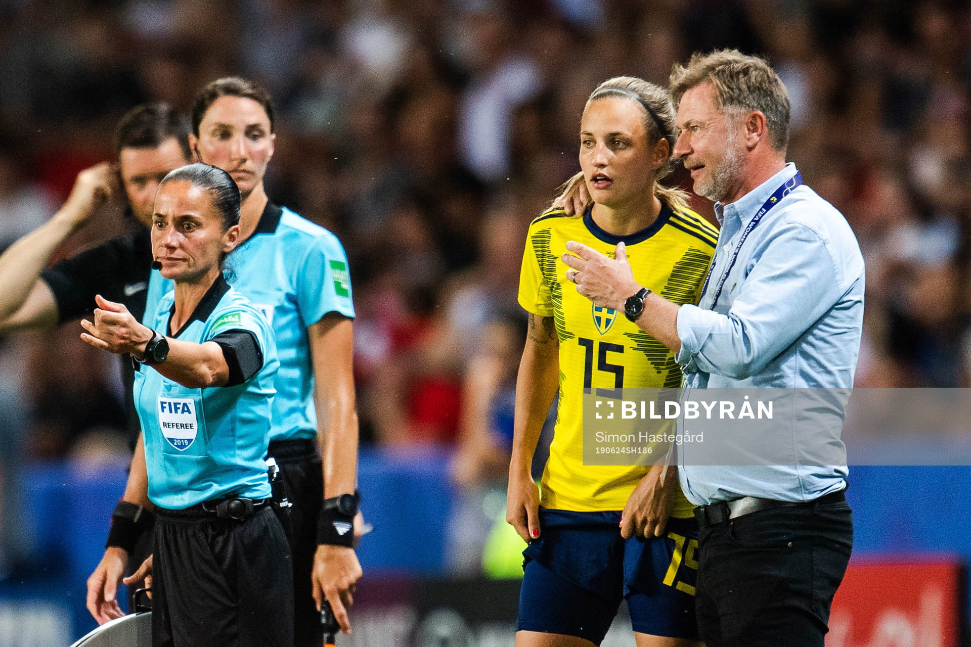 Nathalie Björn and Peter Gerhardsson, Head coach of Sweden