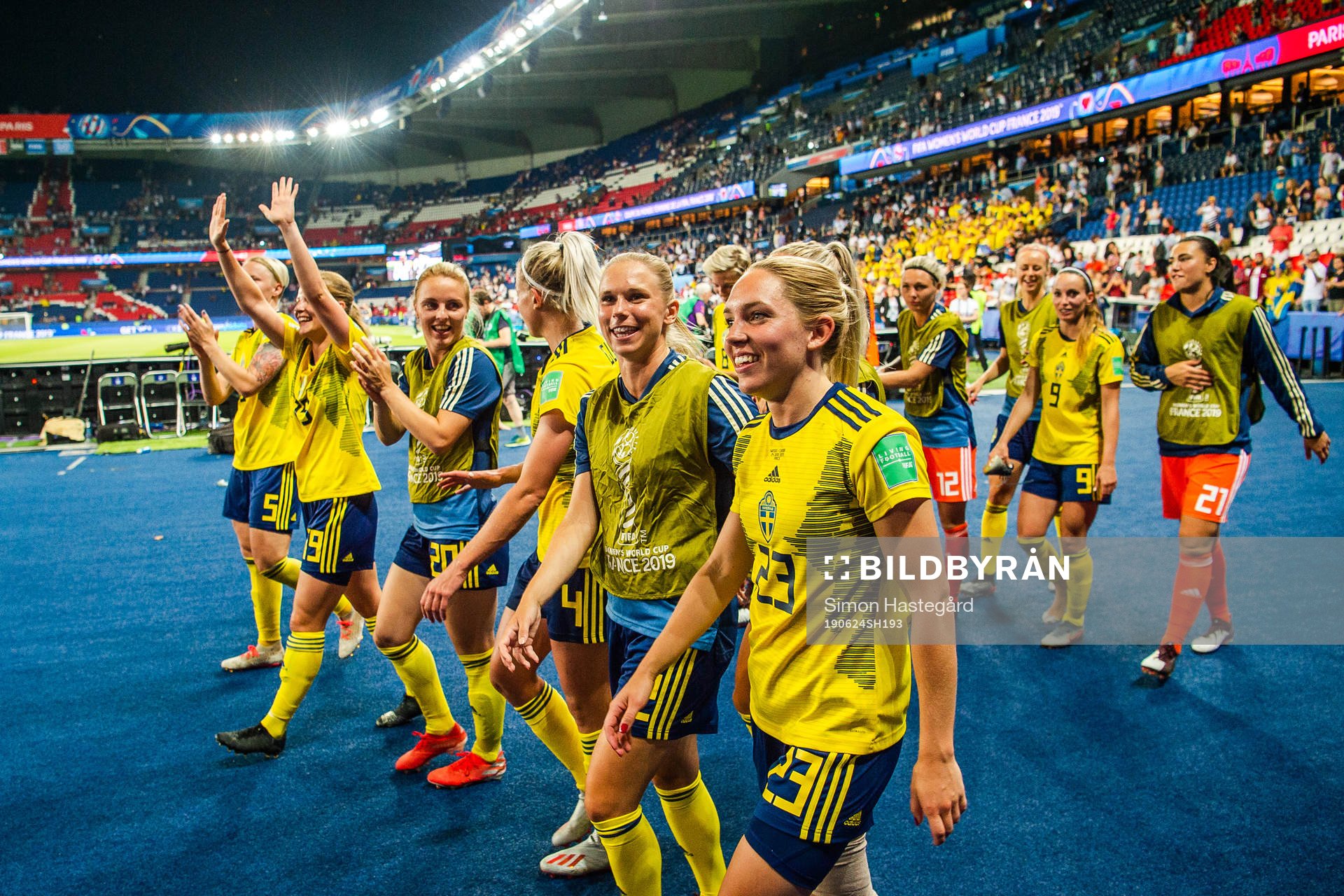 Jonna Andersson and Elin Rubensson of Sweden celebrate