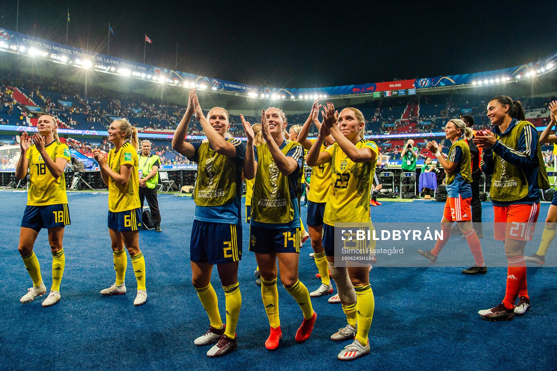 Jonna Andersson, Julia Roddar and Elin Rubensson of Sweden