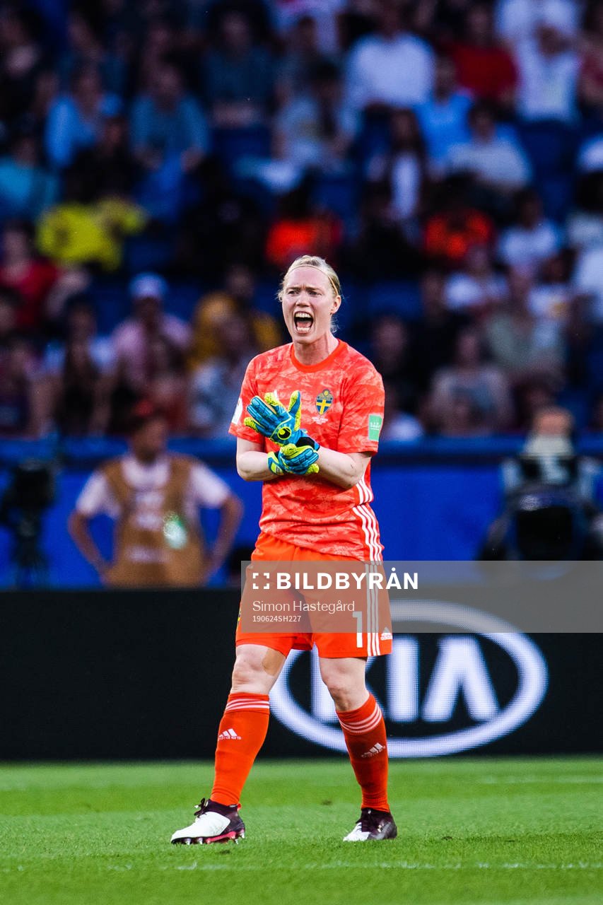 Goalkeeper Hedvig Lindahl of Sweden