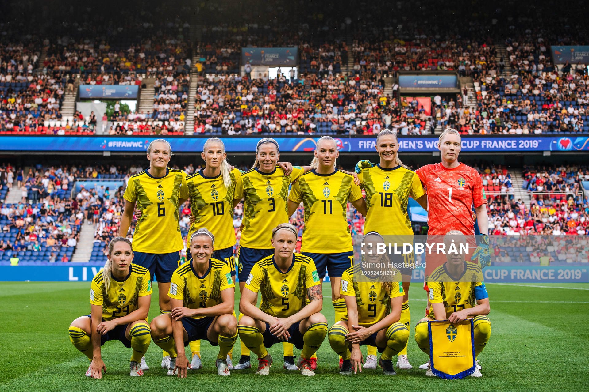 Starting eleven of of Sweden