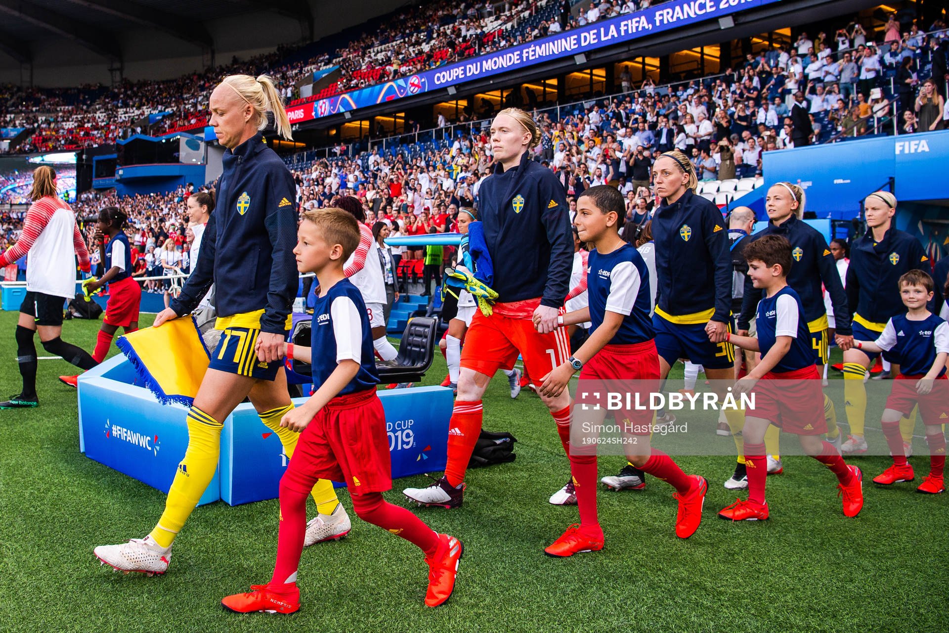 Caroline Seger ,goalkeeper Hedvig Lindahl , Linda Sembrant
