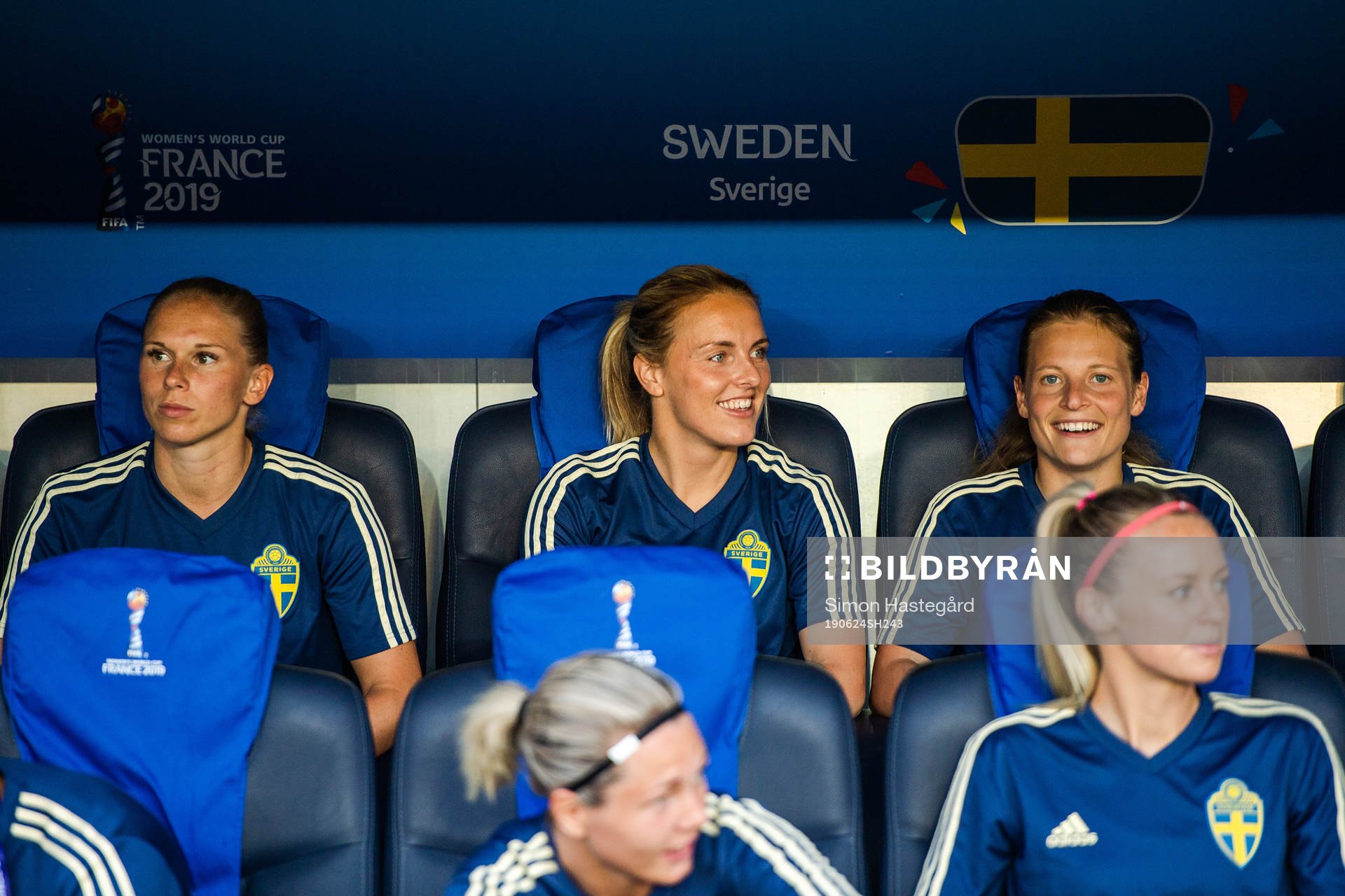 Jonna Andersson , Mimmi Larsson and Anna Anvegård of Sweden