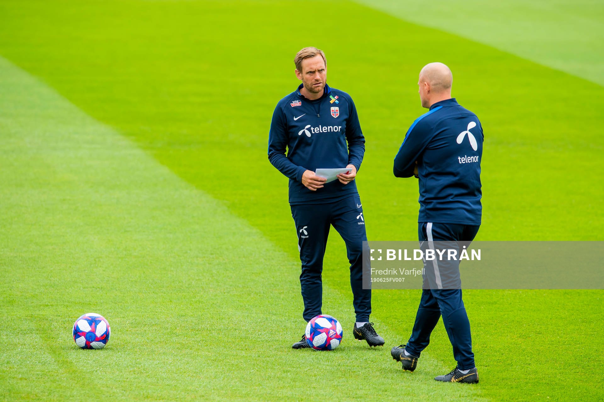 Martin Sjögren, head coach of Norway, and Anders Jacobson,