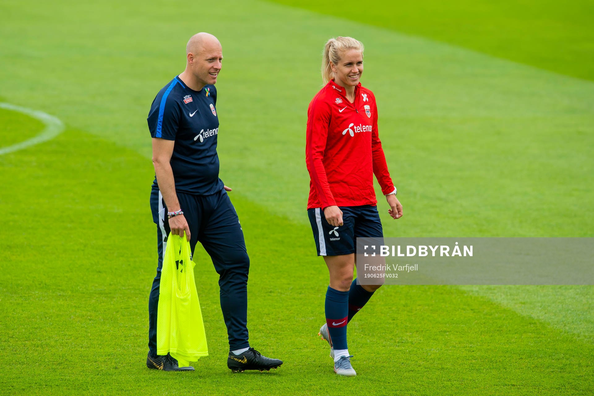 Anders Jacobson, assistant coach of Norway, and Elise Hove