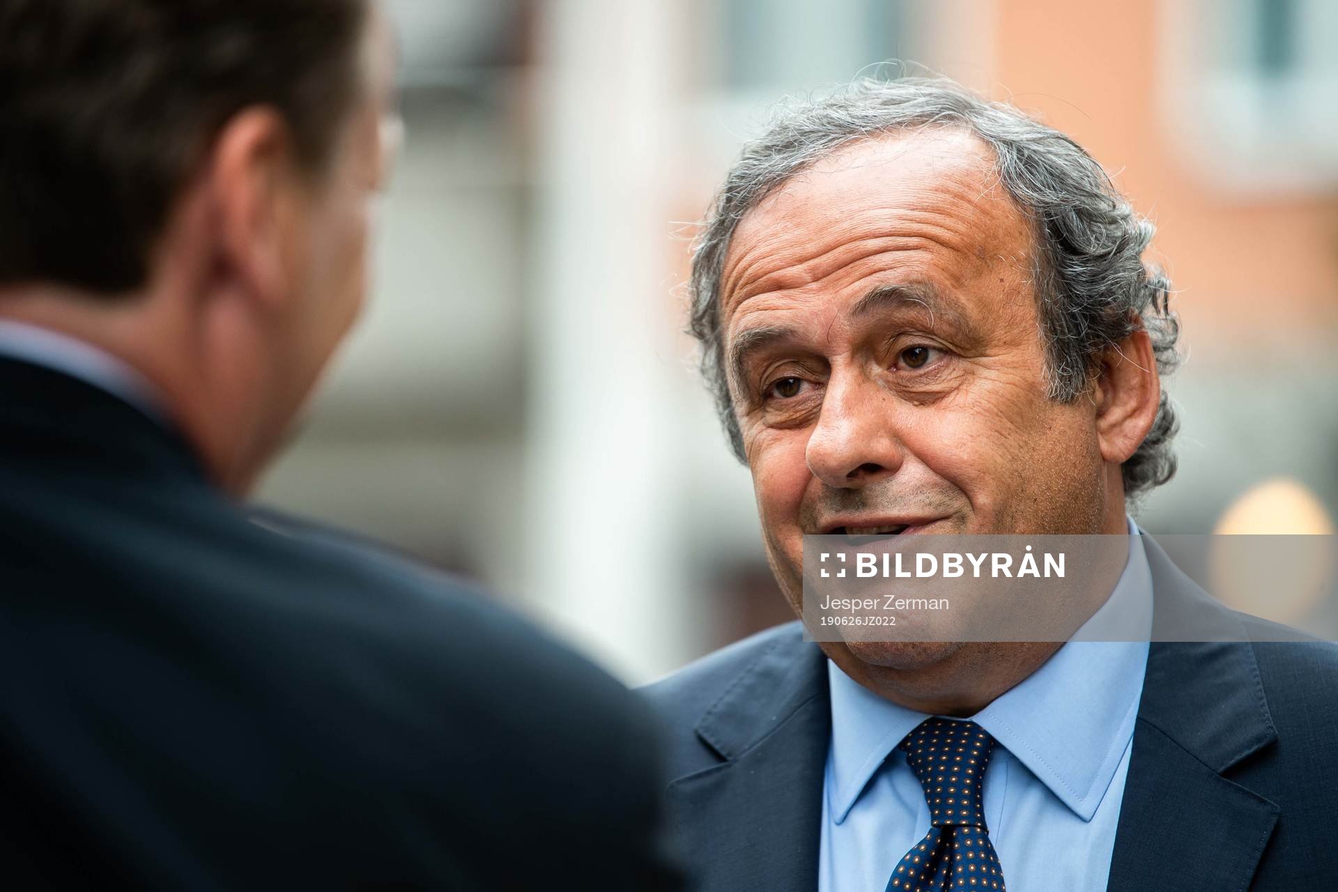 Former UEFA President Michel Platini during the funeral of former UEFA president Lennart Johansson on the 26 june 2019 in Stockholm.
