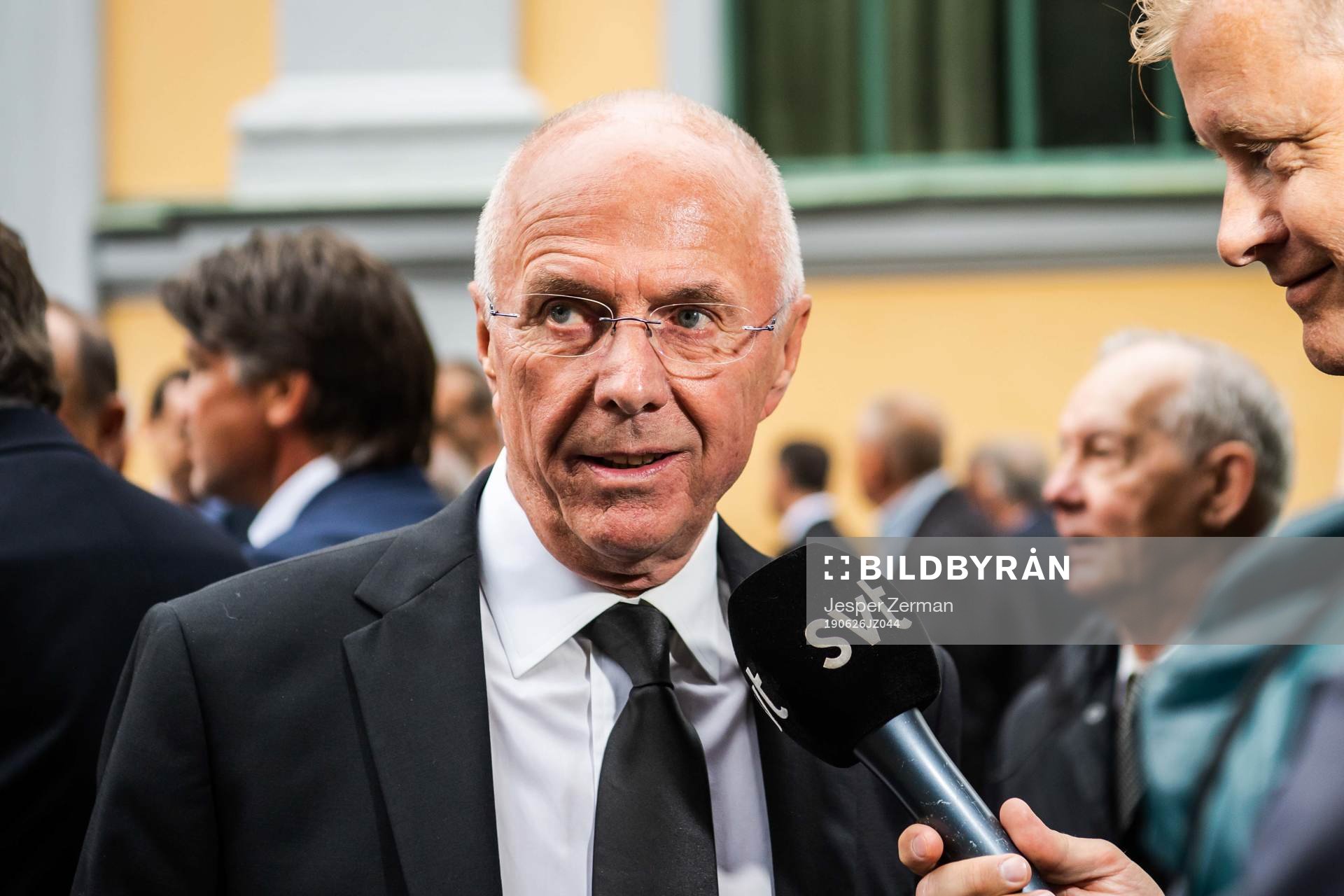 Sven-Göran Eriksson Svennis after the funeral of former UEFA president Lennart Johansson on June 26, 2019 in Stockholm.