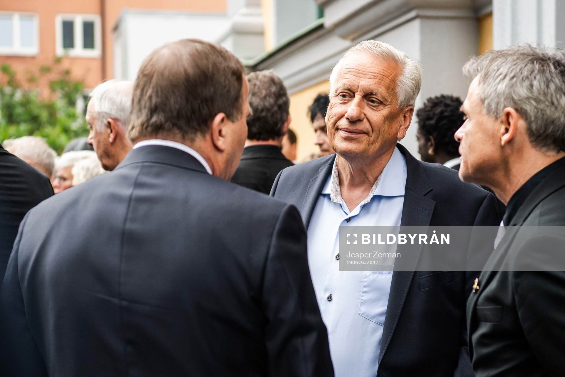 Former head coach Tommy Söderberg during the funeral of former UEFA president Lennart Johansson on June 26, 2019 in Stockholm.