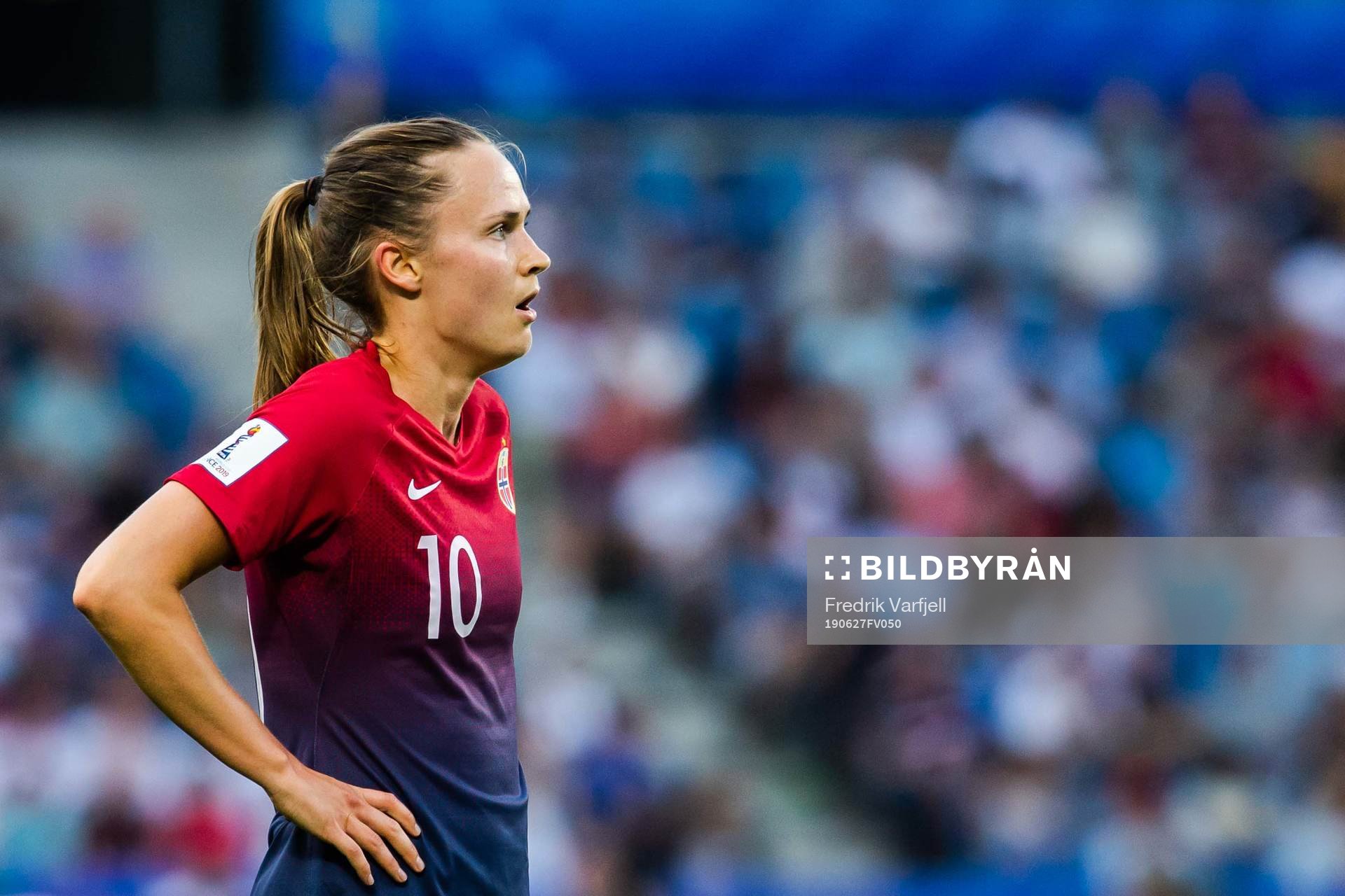 Caroline Graham Hansen of Norway looks dejected