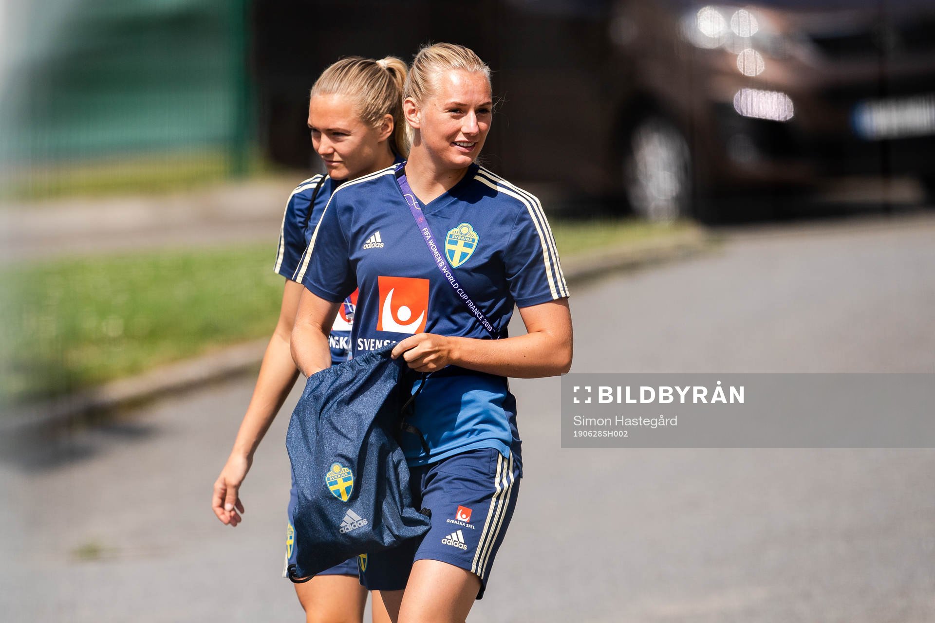 Magdalena Eriksson and Stina Blackstenius of Sweden