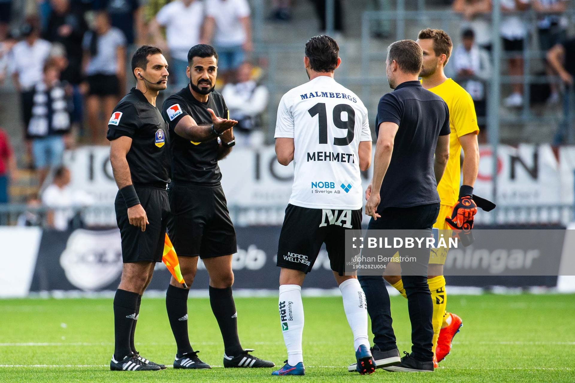 Örebros Agon Mehmeti, tränare Axel Kjäll och målvakt
