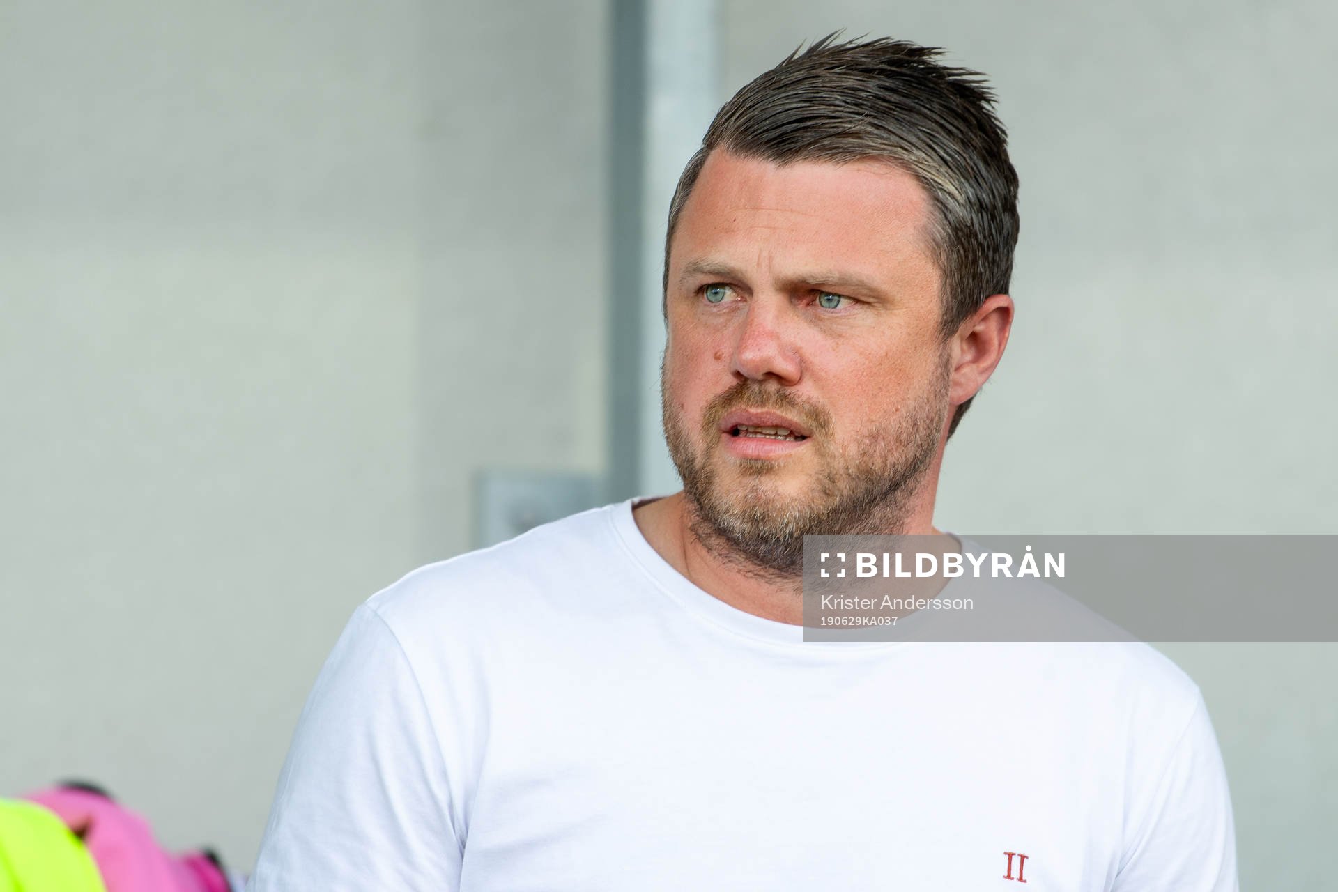 Elfsborgs manager Jimmy Thelin före fotbollsmatchen i