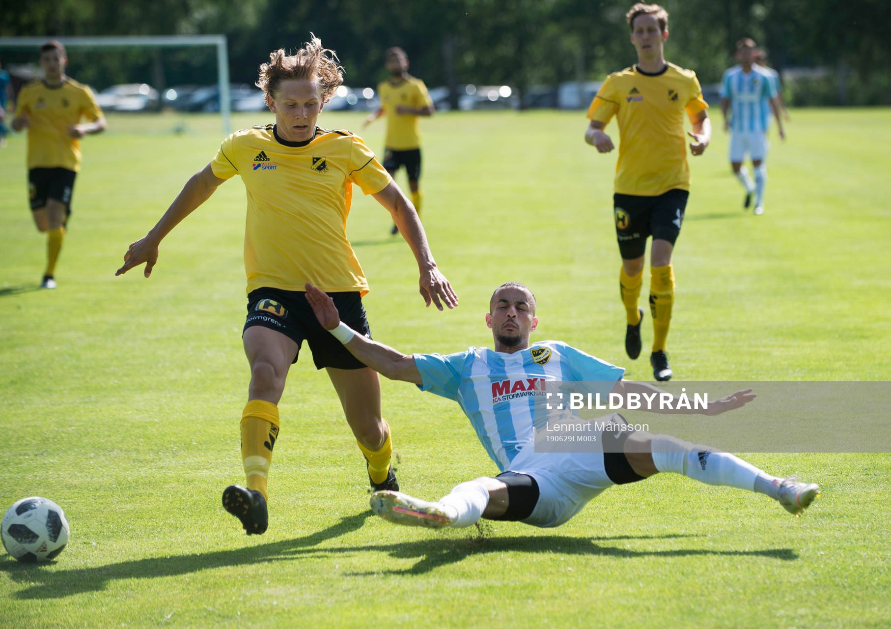 IFK Hässleholms Mohammed Hamdan i matchen i division 2 mellan Räppe och IFK Hässleholm i Växjö 29 juni 2019.  