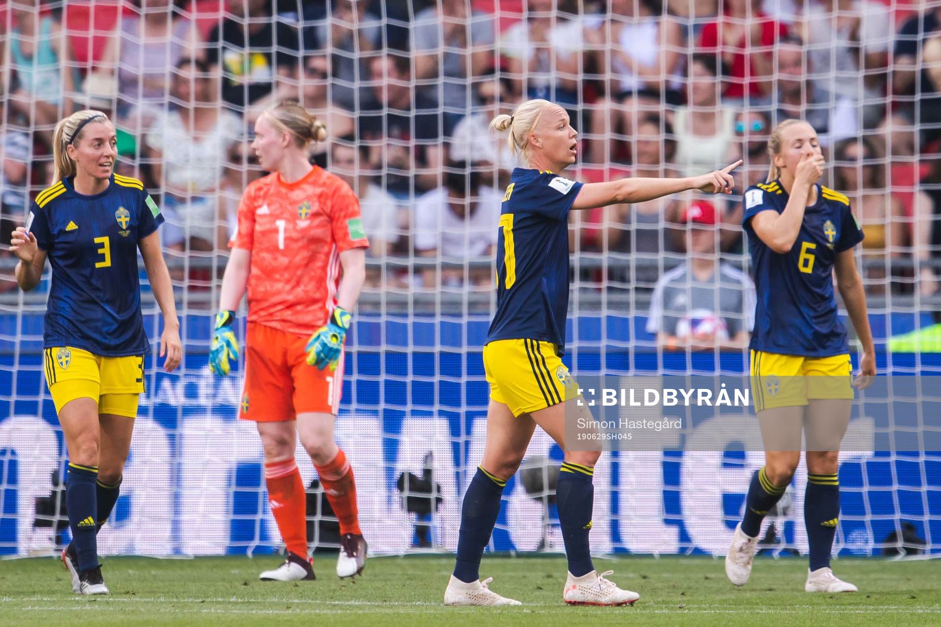 Linda Sembrant, goalkeeper Hedvig Lindahl, Caroline Seger
