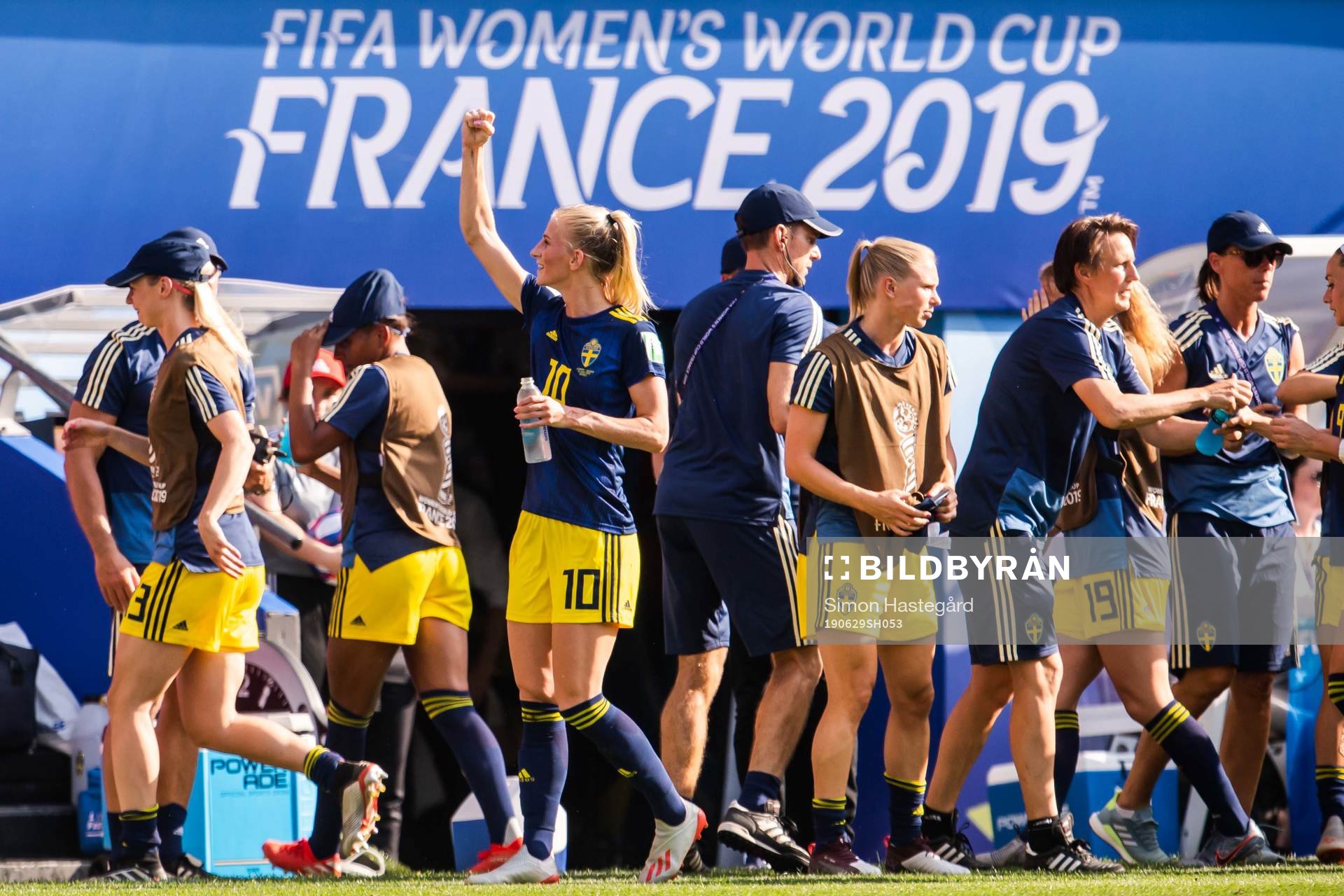 Sofia Jakobsson of Sweden celebrates