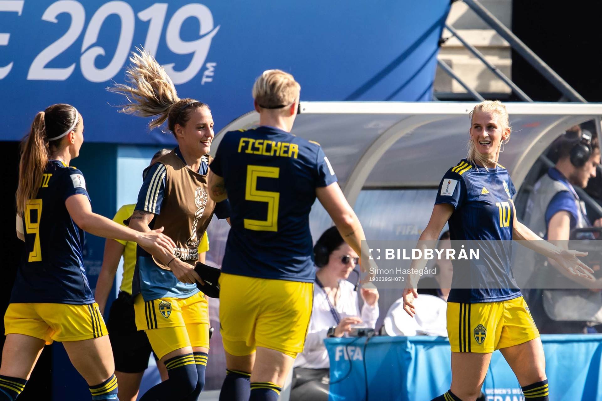 Sofia Jakobsson of Sweden celebrates