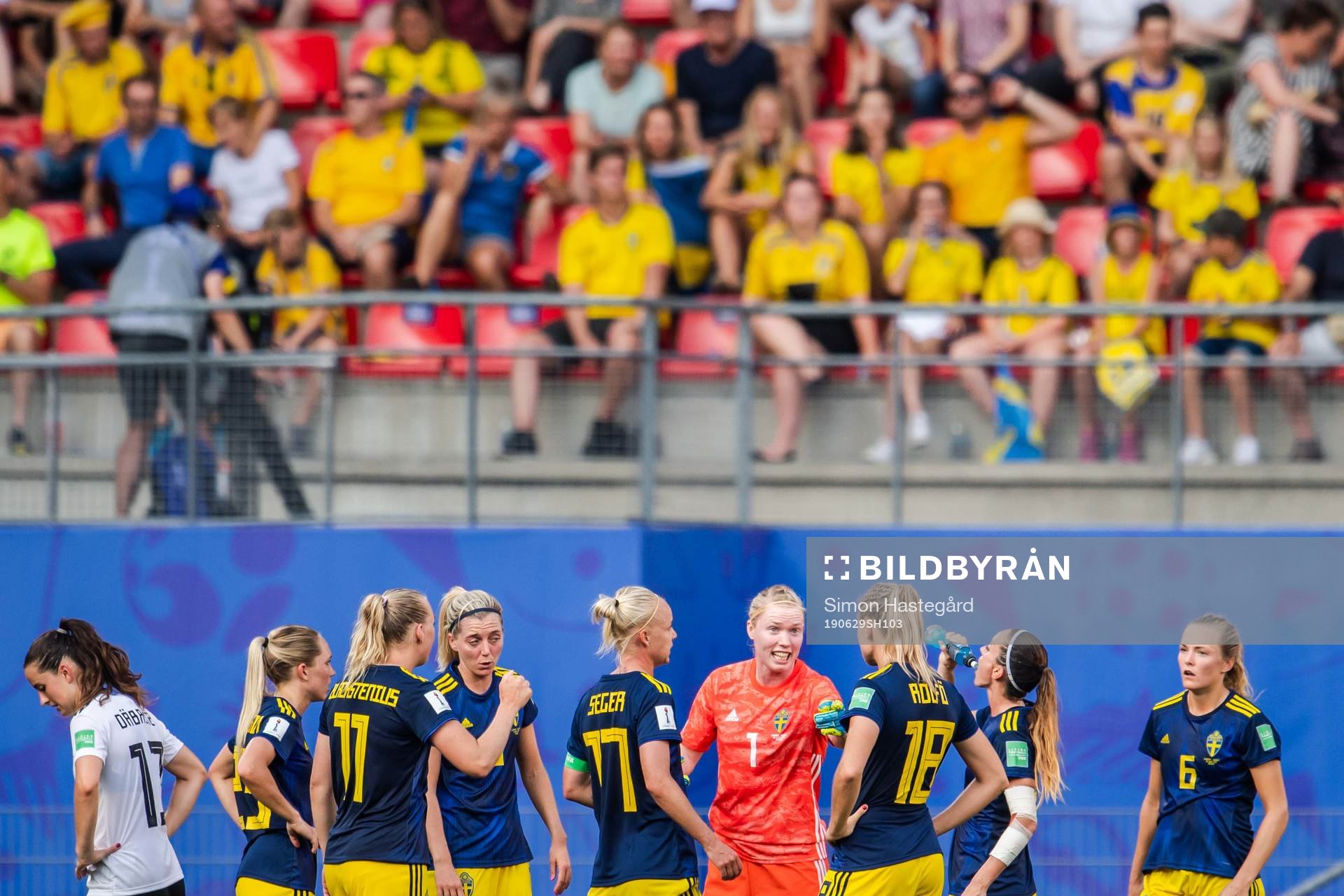 Stina Blackstenius, Caroline Seger, goalkeeper Hedvig