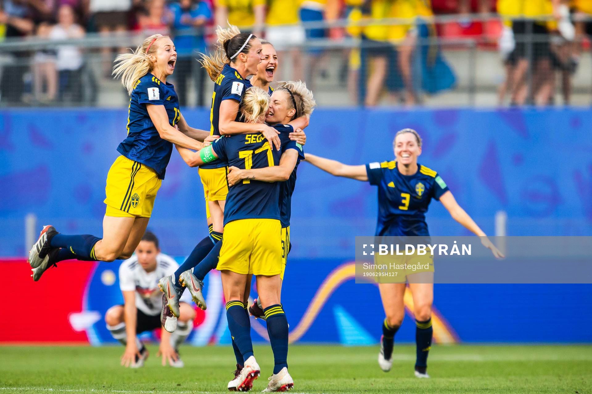 Amanda Ilestedt, Kosovare Asllani, Stina Blackstenius and