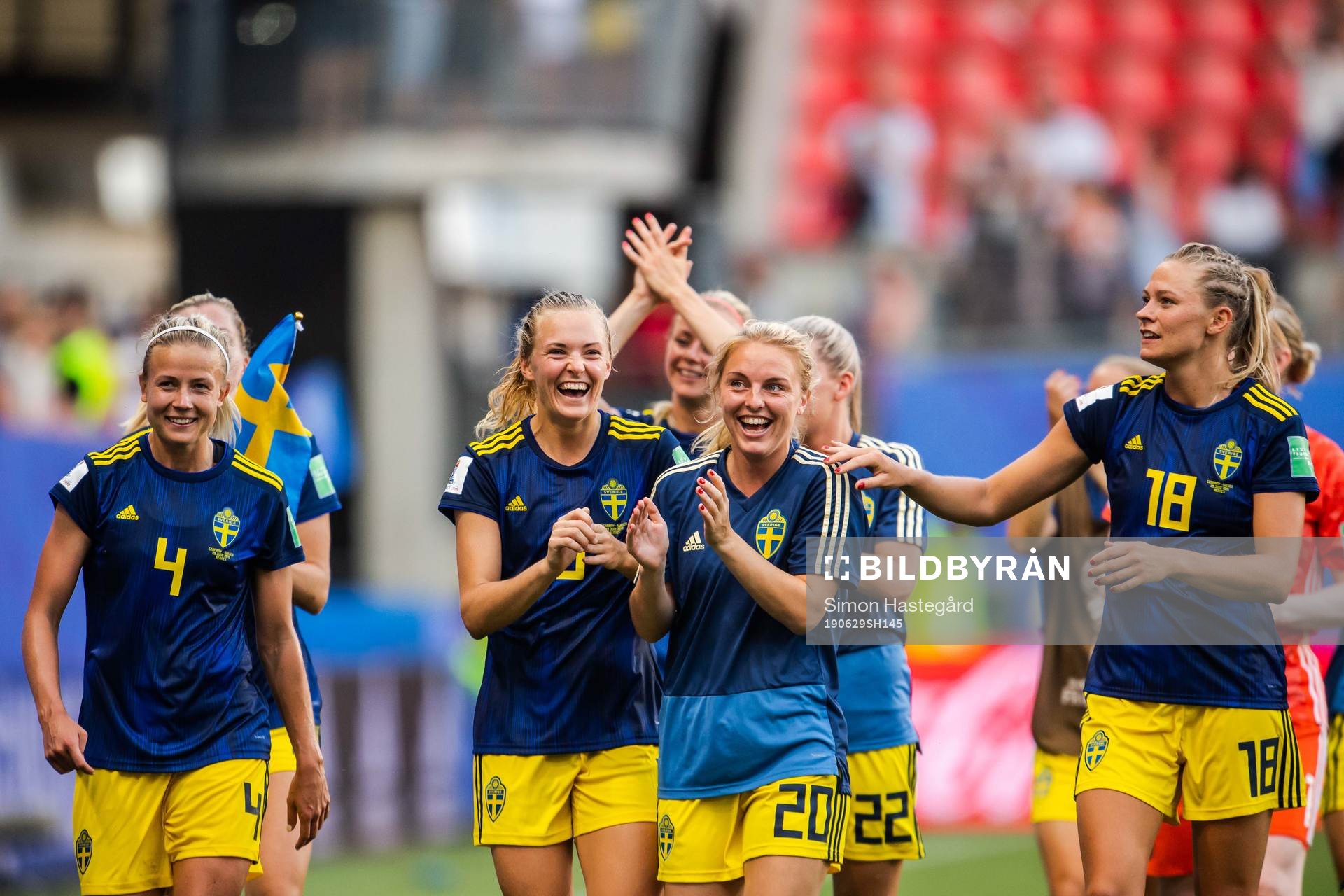 Hanna Glas, Mimmi Larsson, Magdalena Eriksson and Fridolina