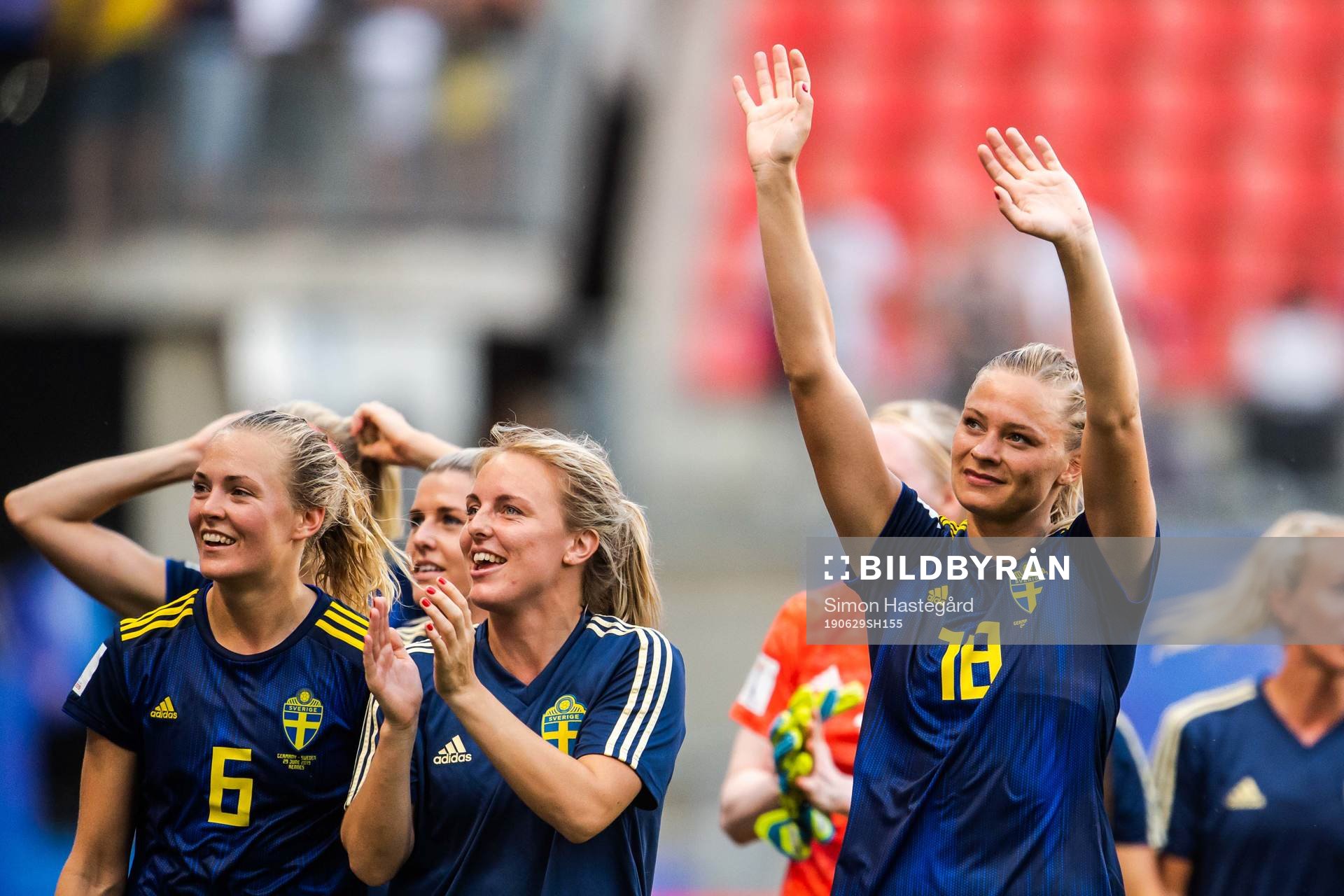 Magdalena Eriksson, Mimmi Larsson and Fridolina Rolfö of