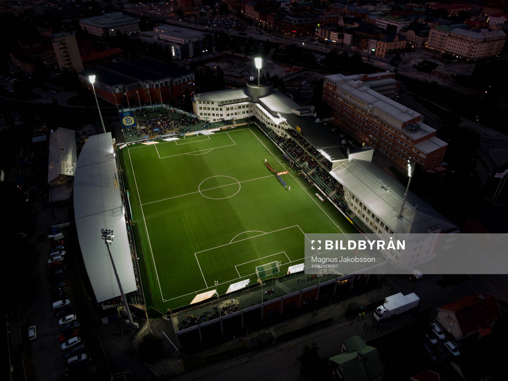 Sundsvalls arena NP3 innan fotbollsmatchen i Allsvenskan mellan GIF Sundsvall och AFC Eskilstuna den 29 juni 2019 i Sundsvall.