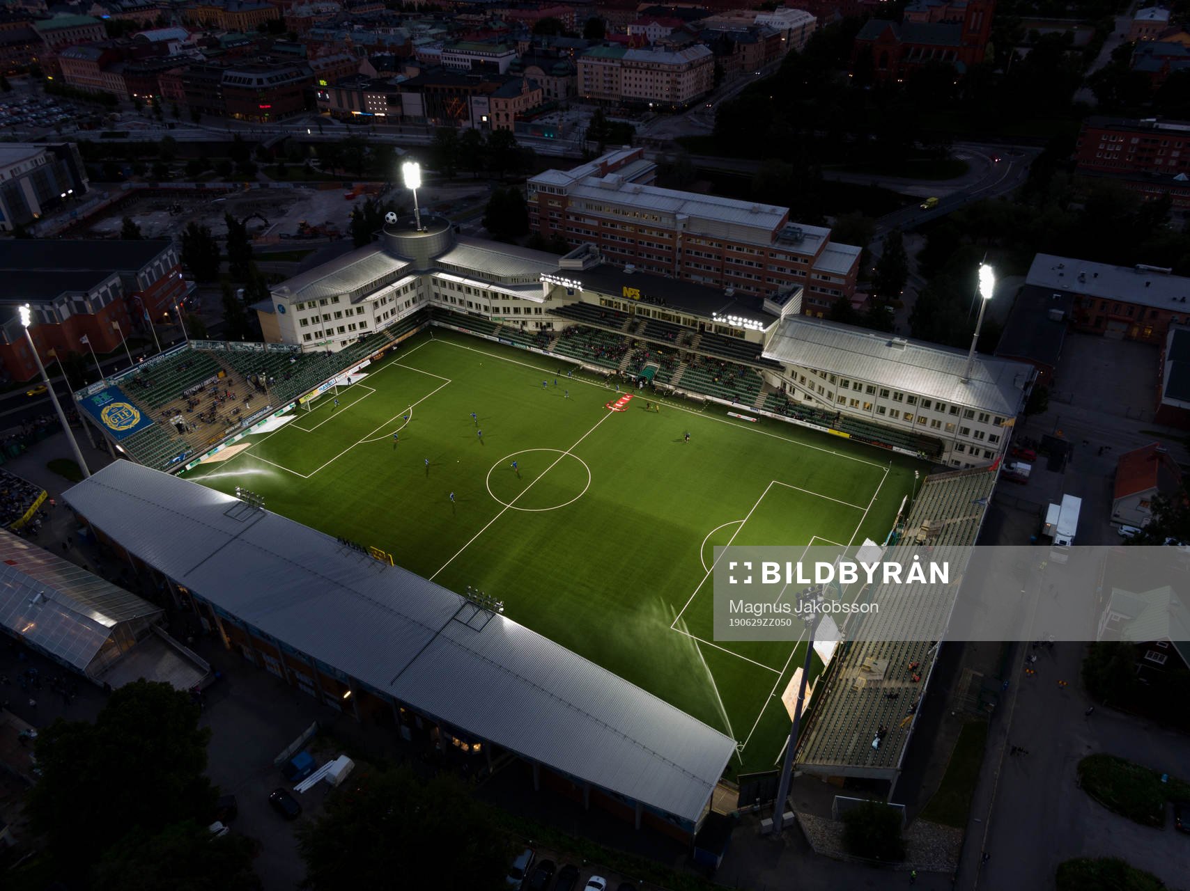 Sundsvalls arena NP3 innan fotbollsmatchen i Allsvenskan mellan GIF Sundsvall och AFC Eskilstuna den 29 juni 2019 i Sundsvall.