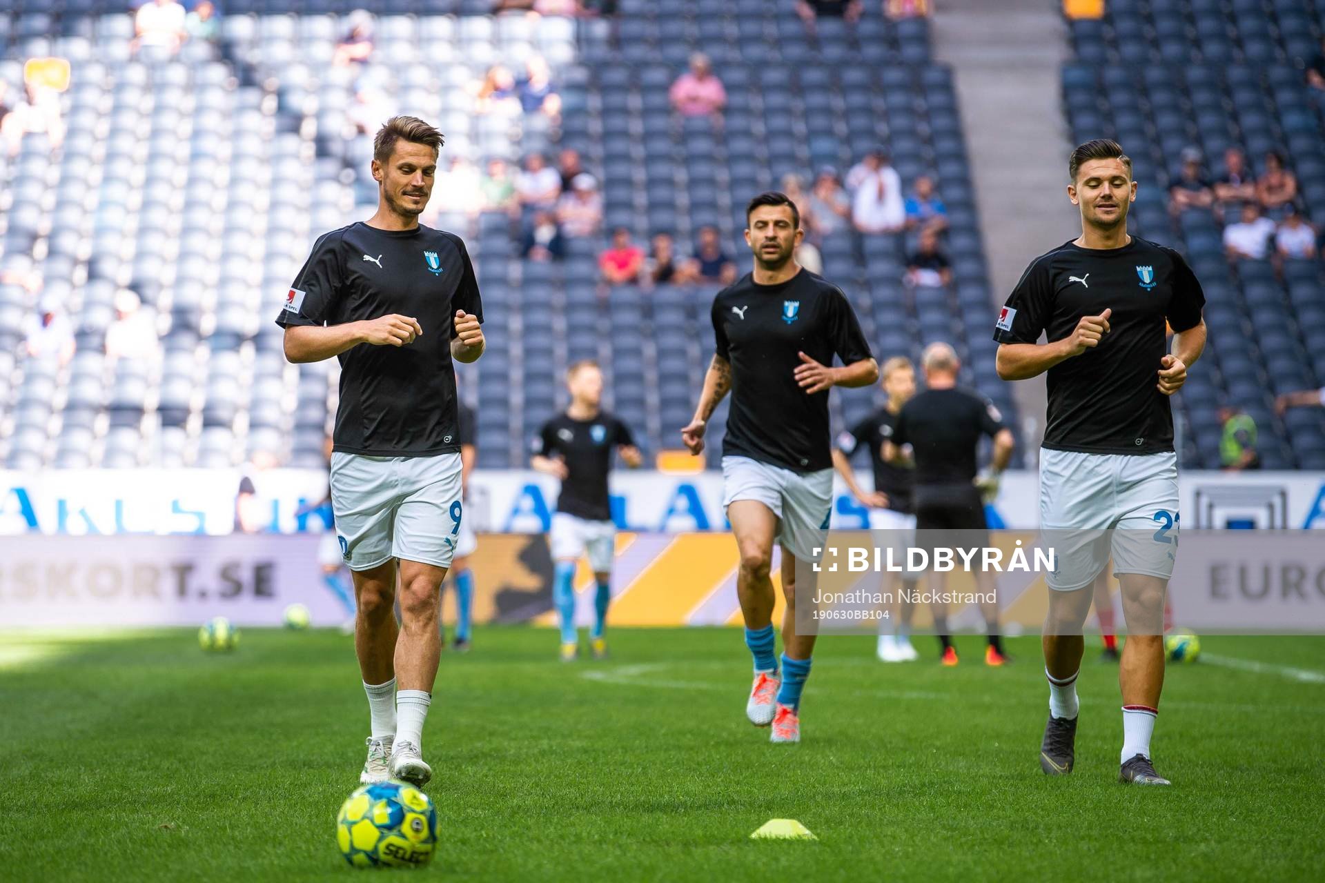 Malmö FFs Markus Rosenberg, Behrang Safari och Marcus