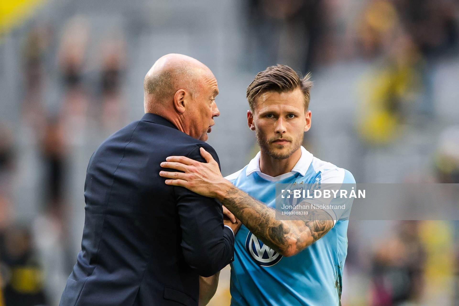 Malmö FFs tränare Uwe Rösler och Arnór Traustason