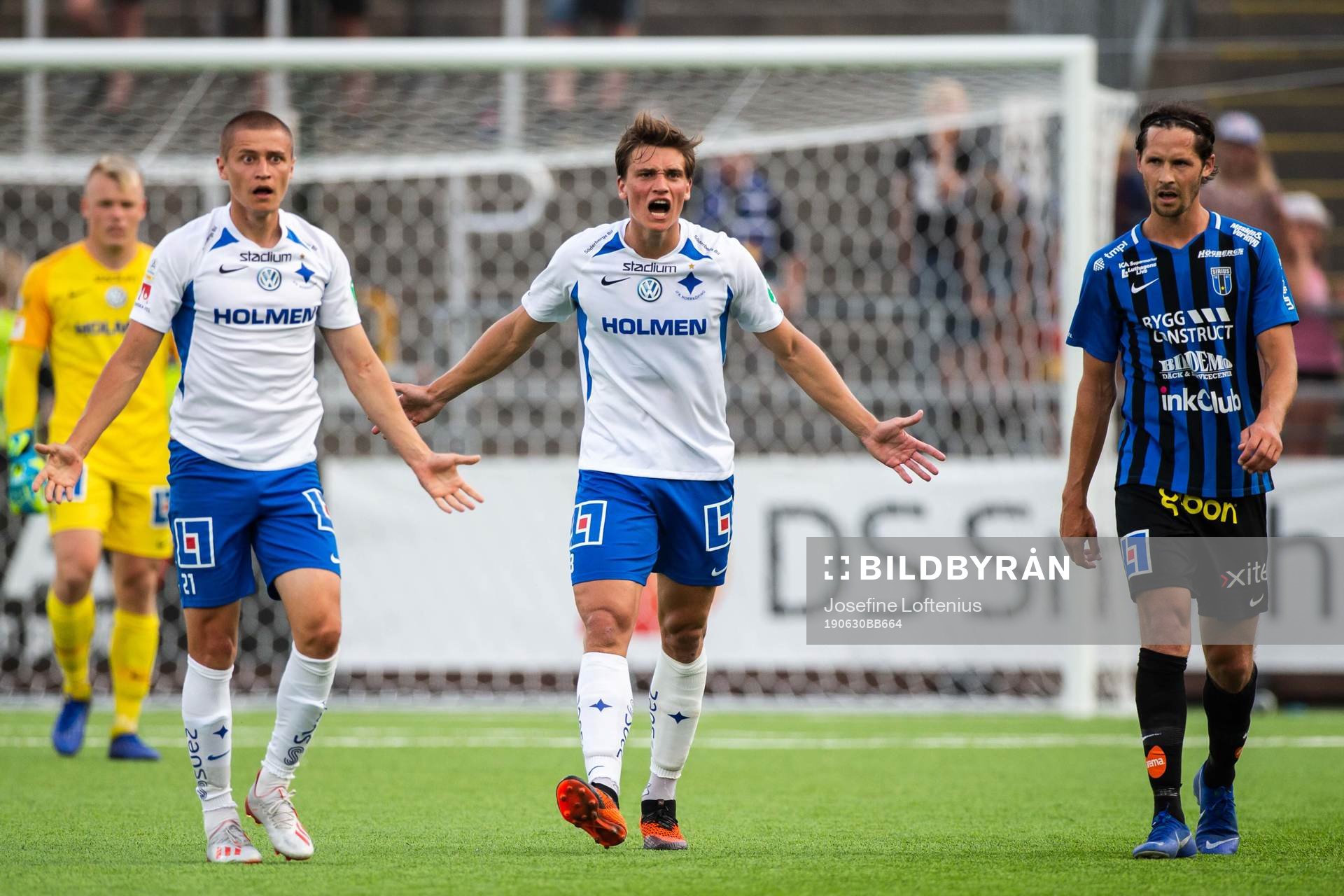 IFK Norrköpings Rasmus Lauritsen, Simon Thern och Sirius