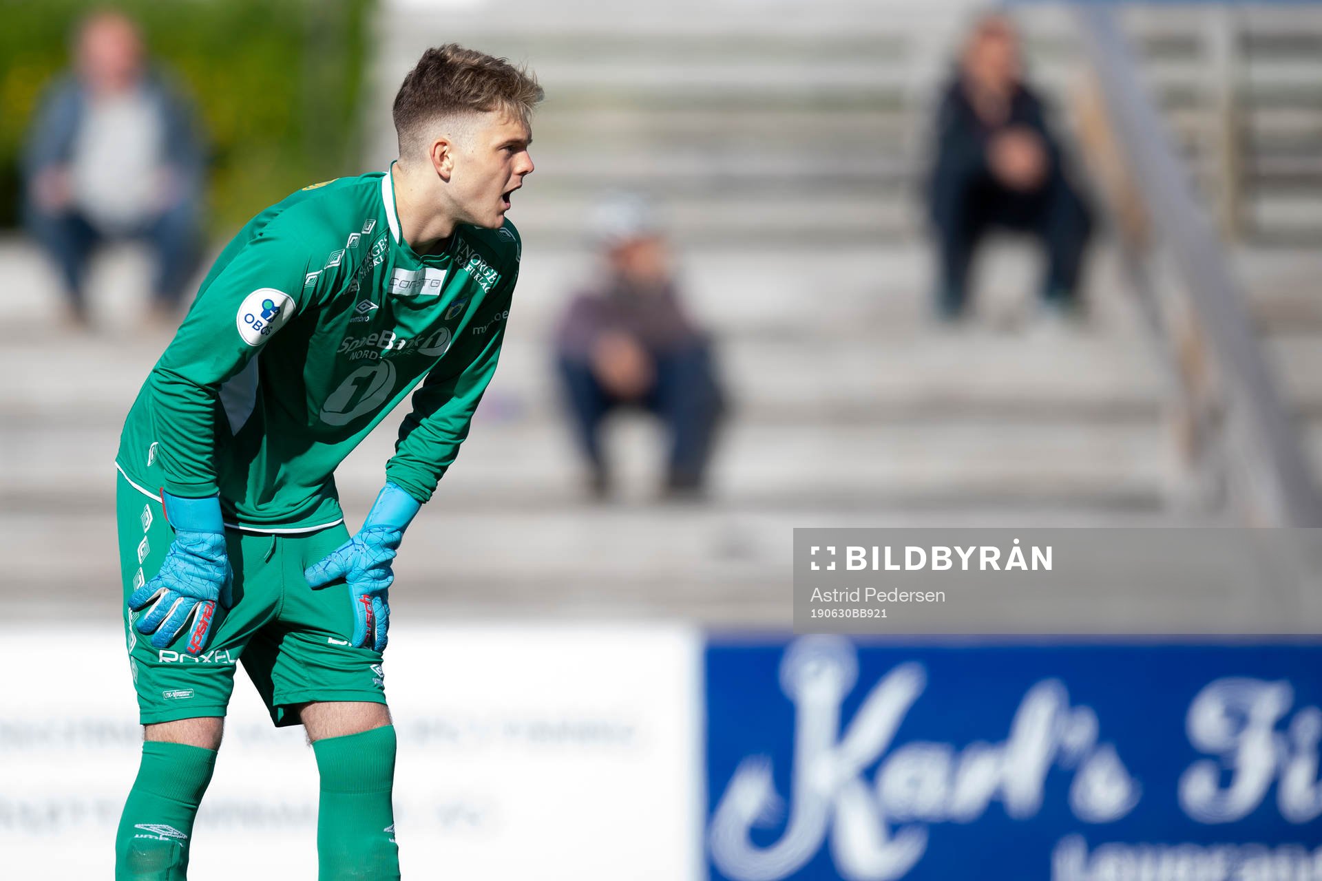 Goalkeeper Erik-Johannes Thorsbye Arnebrott of Tromsdalen